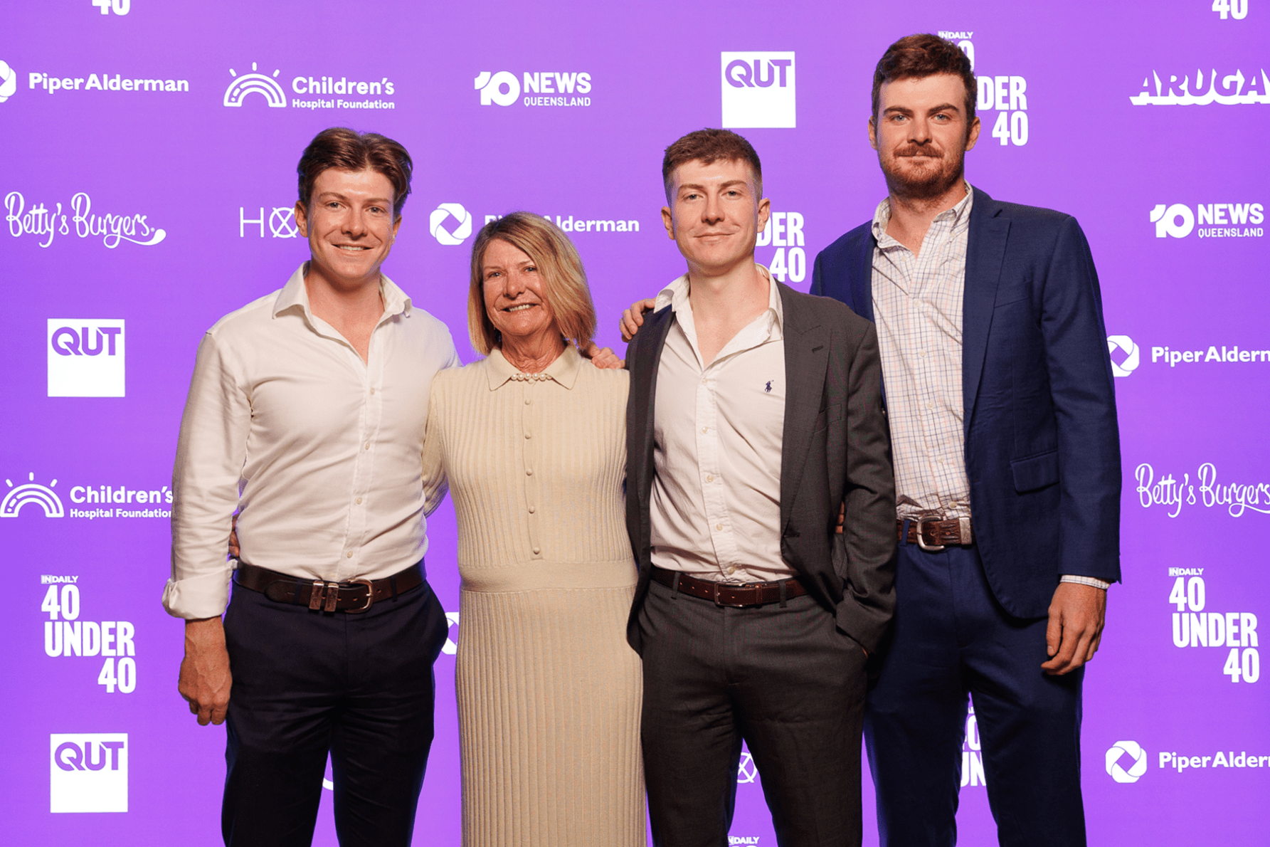Jonathon, Harrison, Eddie and Louise Rostron