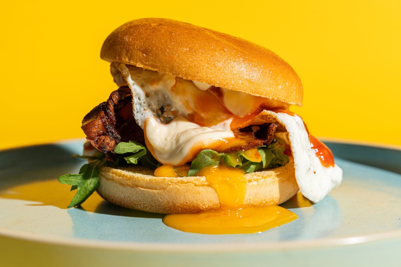 Breakfast burger at Cartel del Taco, image supplied