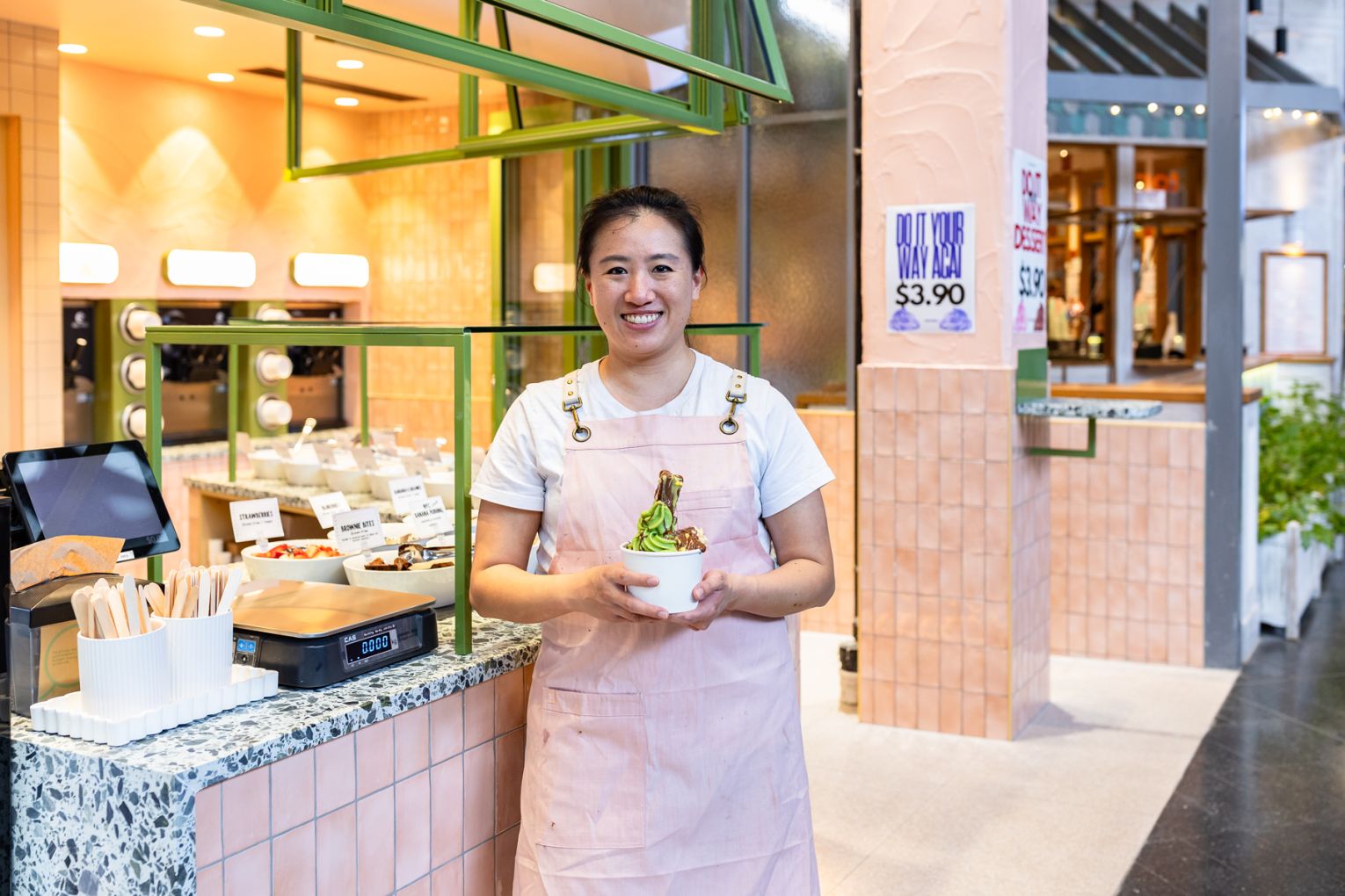 Co-owner Monica Tjong at Cocoflufferia by Goji