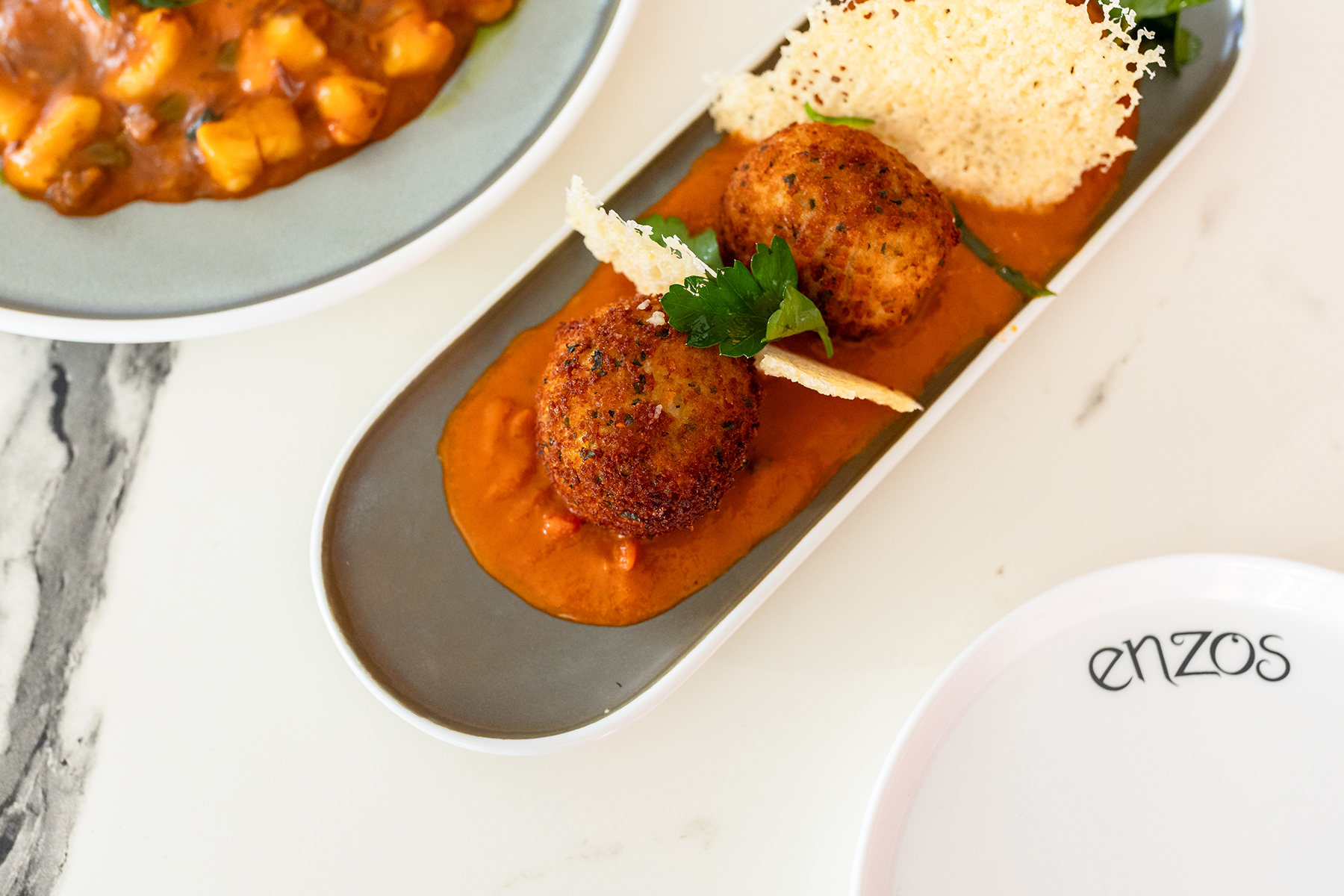 Arancini bomba at Enzo's Cucina, photo: Jade Quinlivan