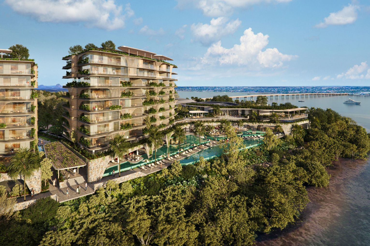 Artist impression of The Comiskey Group's Sandstone Point expansion. Image: The Comiskey Group