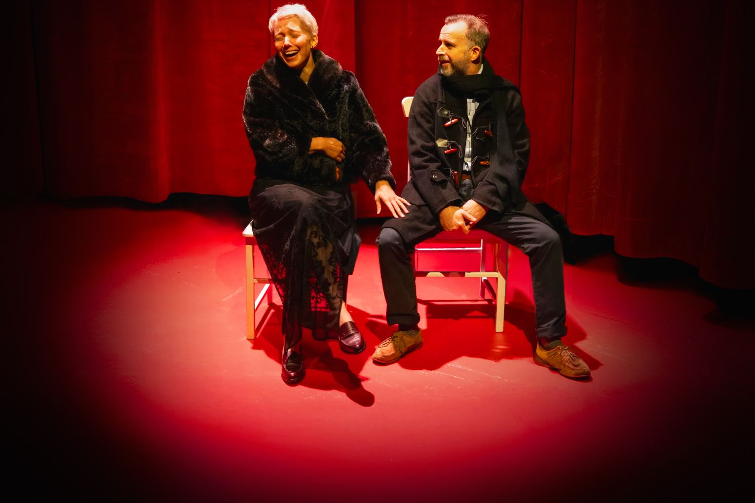 Rebecca Bower and John Leary star in Francis Greenslade's play, The Platypus, which is coming to Brisbane Festival. Photo: Mark Gambino