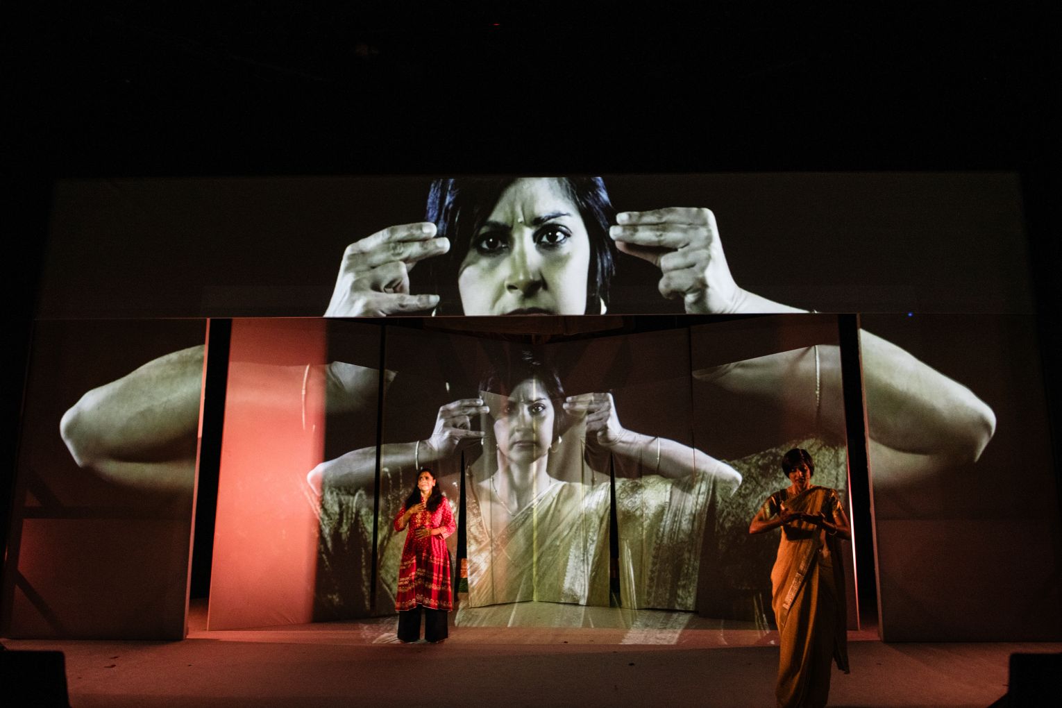 Back to Bilo uses audio visuals to amplify a story that is profound and inspiring and a highlight of this year's Brisbane Festival. Photo: Morgan Roberts