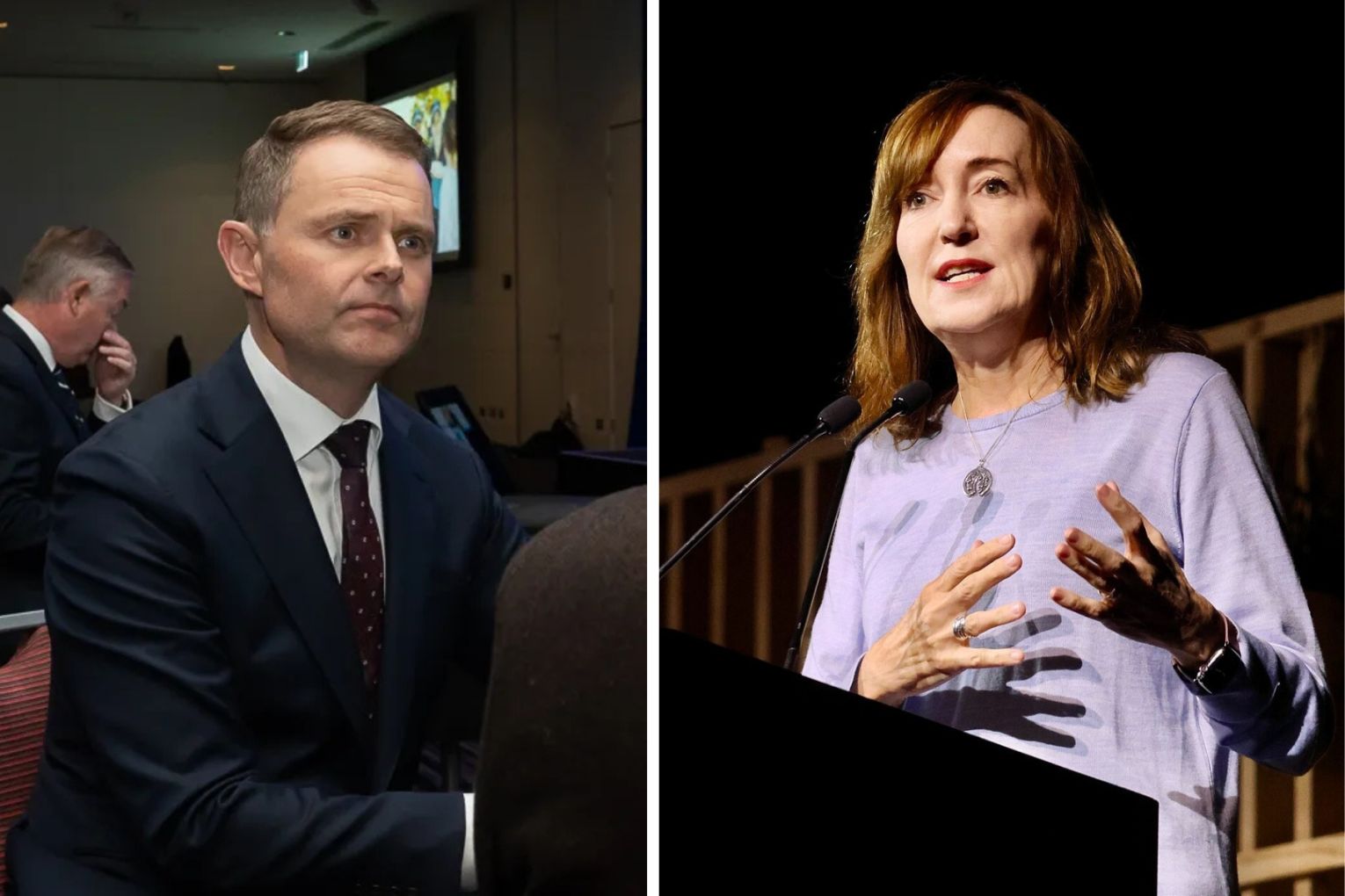 Treasurer Stephen Mulligan (left) and Deputy Premier Susan Close (right) will stand aside from the state cabinet today and retire from state parliament at the March 2026 election. Left photo: Liam Jenkins, Right photo: supplied 