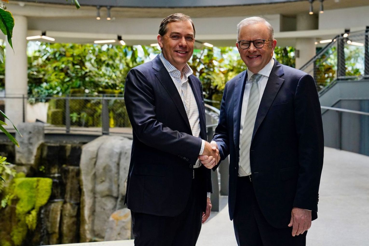 Amazon Web Services CEO Matt Garman and Prime Minister Anthony Albanese. Photo: Amazon