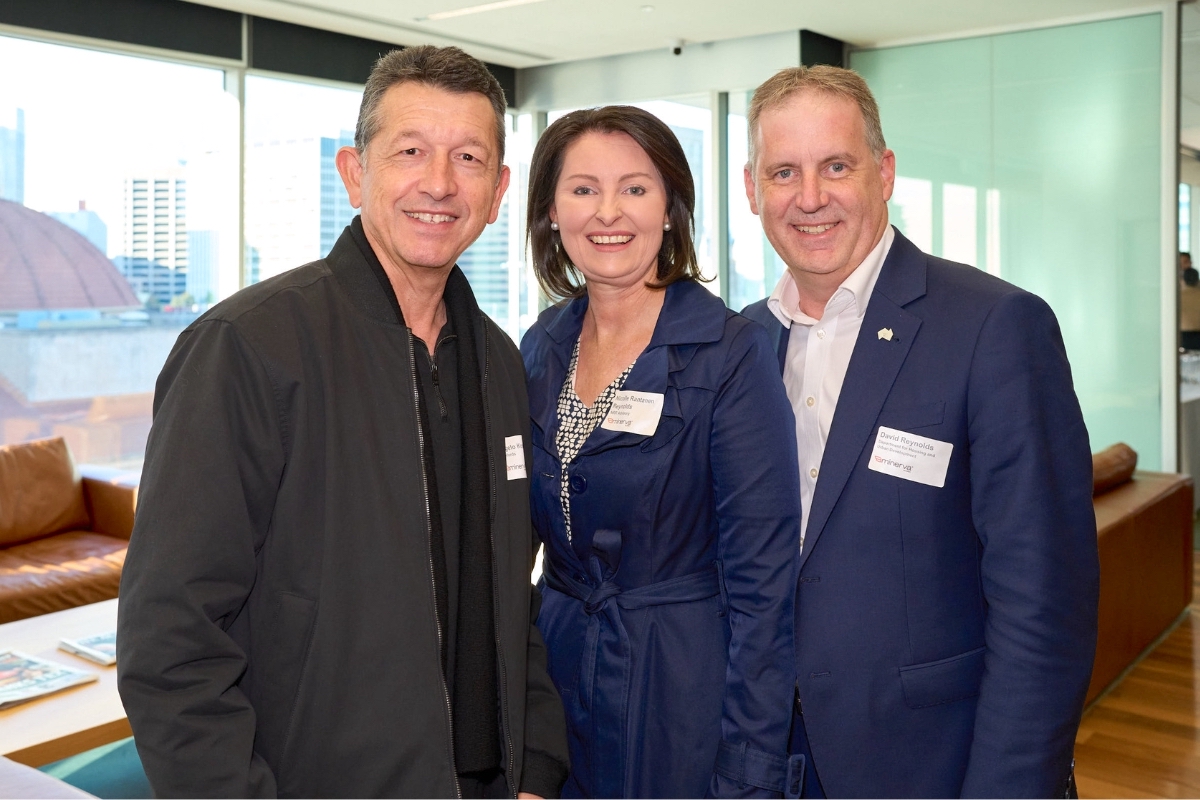 Angelo Kotses, Nicolle Rantanen Reynolds and David Reynolds