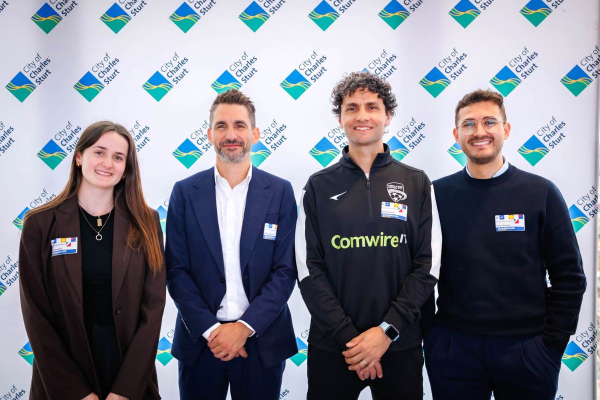 Claire Schumacher, Nathan Kosmina, Marcello Carrusca and Gianluca Girolamo