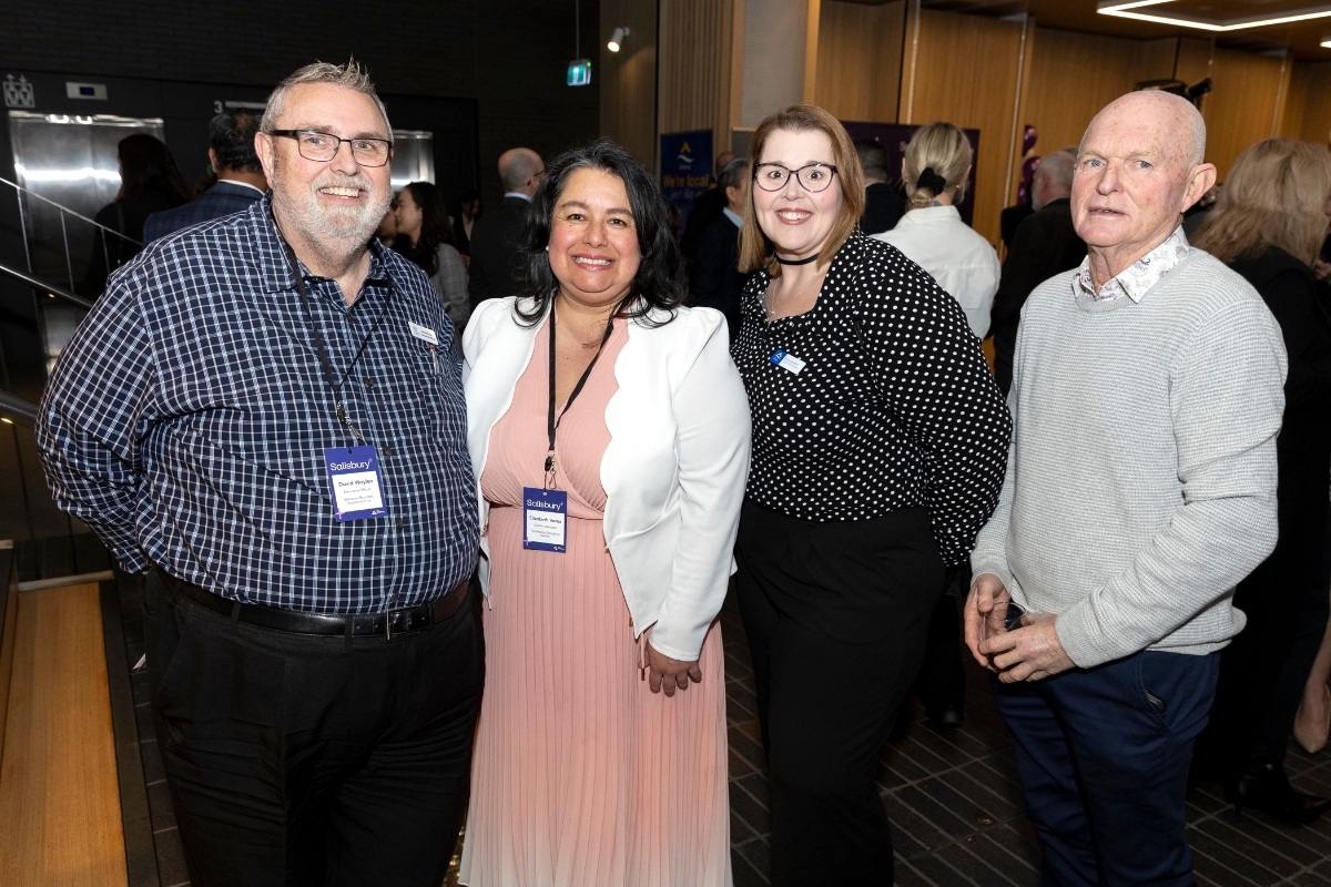 David Waylen, Elizabeth Varas and Salisbury councillors Kylie Grenfell and David Hood JP