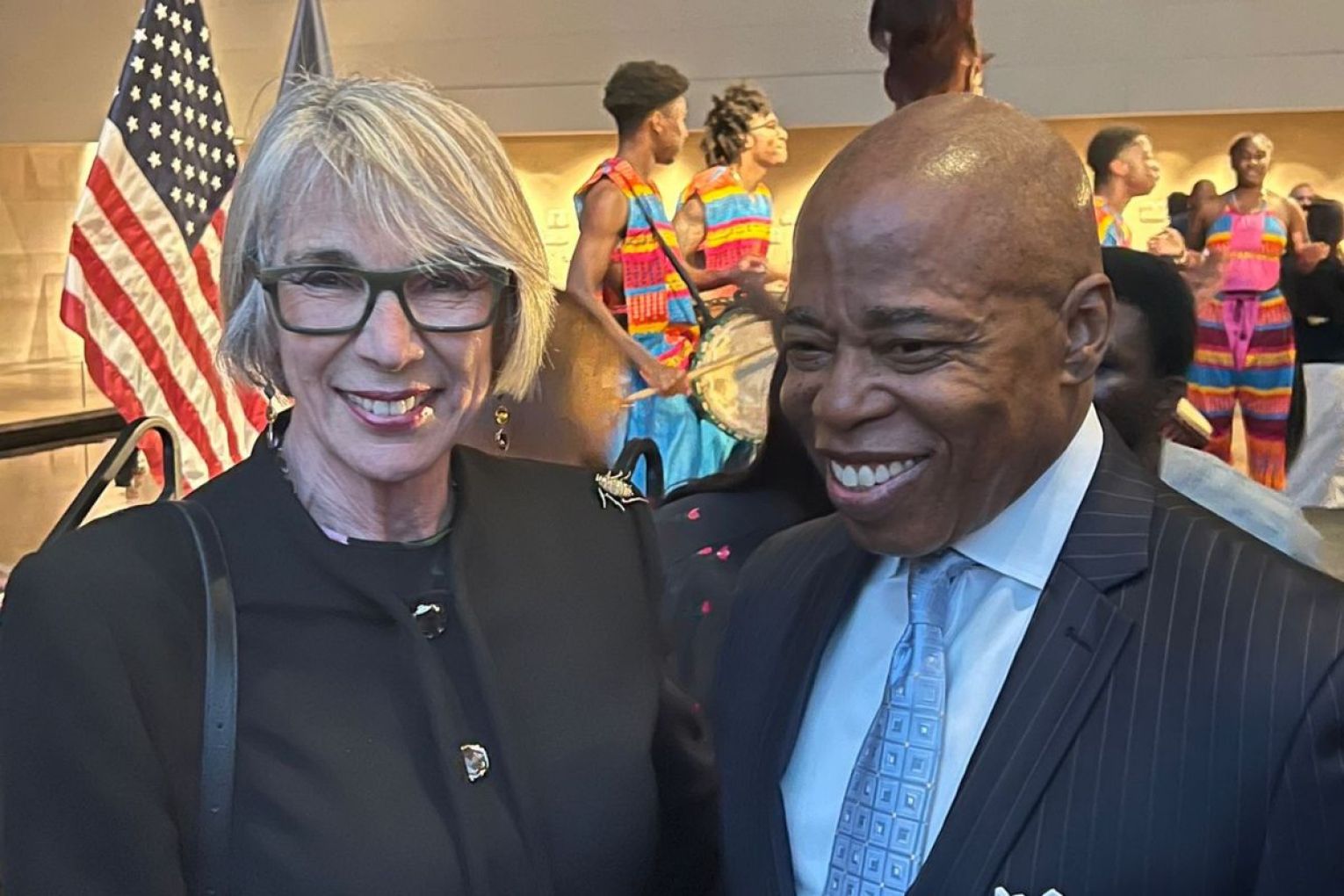 Lord Mayor of Adelaide Jane Lomax-Smith met with NYC Mayor Eric Adams while overseas lobbying for Adelaide to host COP31 next year. Photo: Supplied