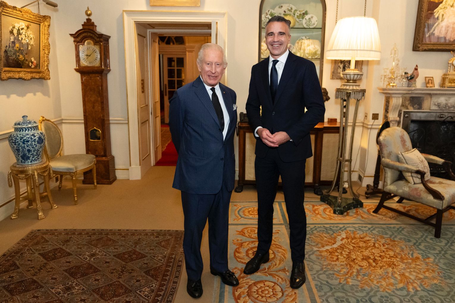 Premier Peter Malinauskas chatted about Adelaide's bid to host COP31 with King Charles in September during an audience at Clarence House, London. Picture date: Wednesday September 10, 2025. Picture: Aaron Chown/PA Wire