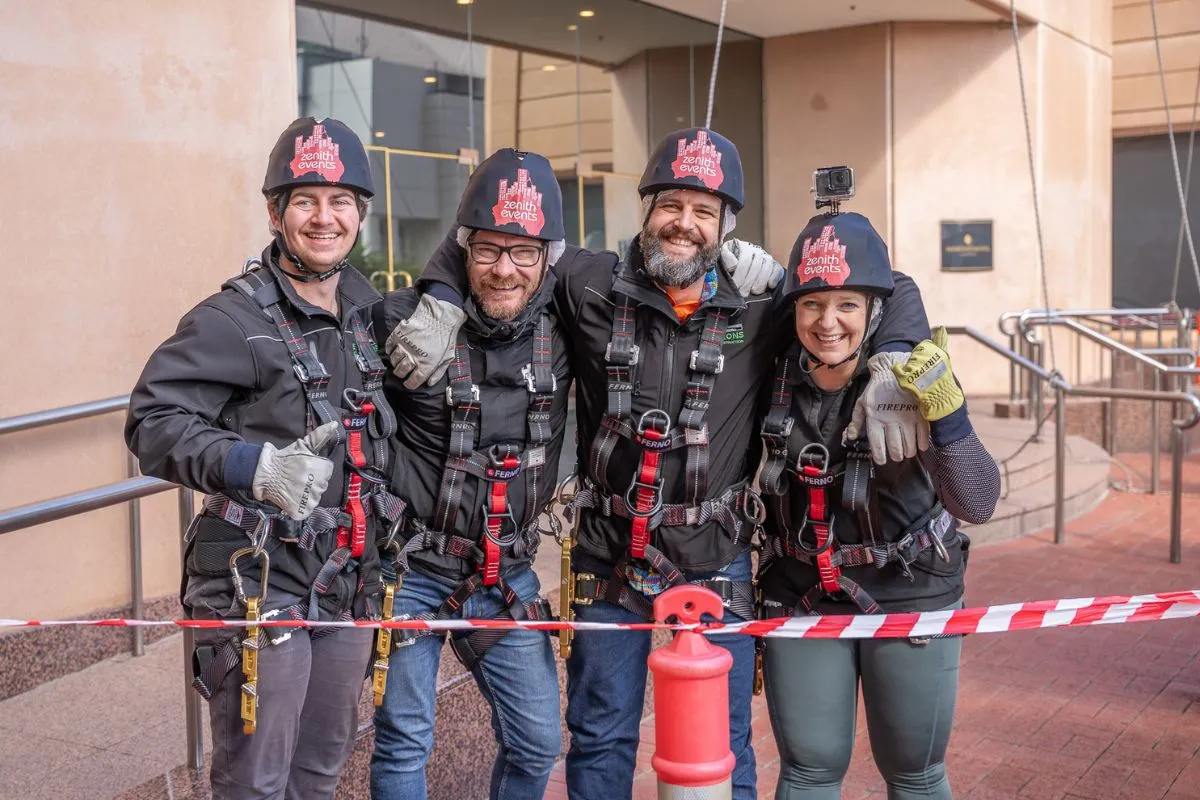 Seamus Flaherty, Daniel Newby, Ryan Harding and Bronwyn Case