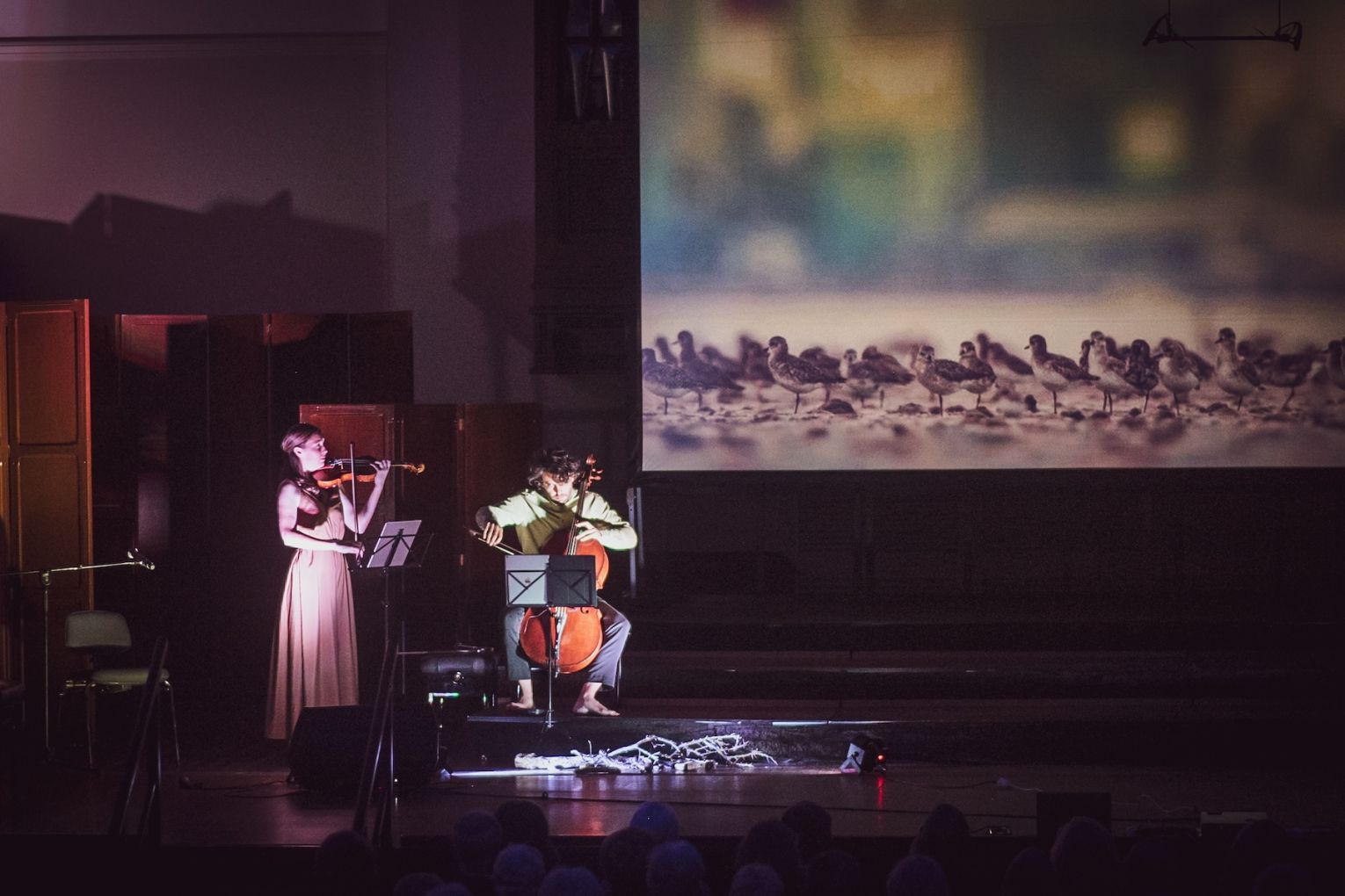 Simone Slattery and Anthony Albrecht performing Life on Lands Edge. Photo: Emma Luker / Supplied