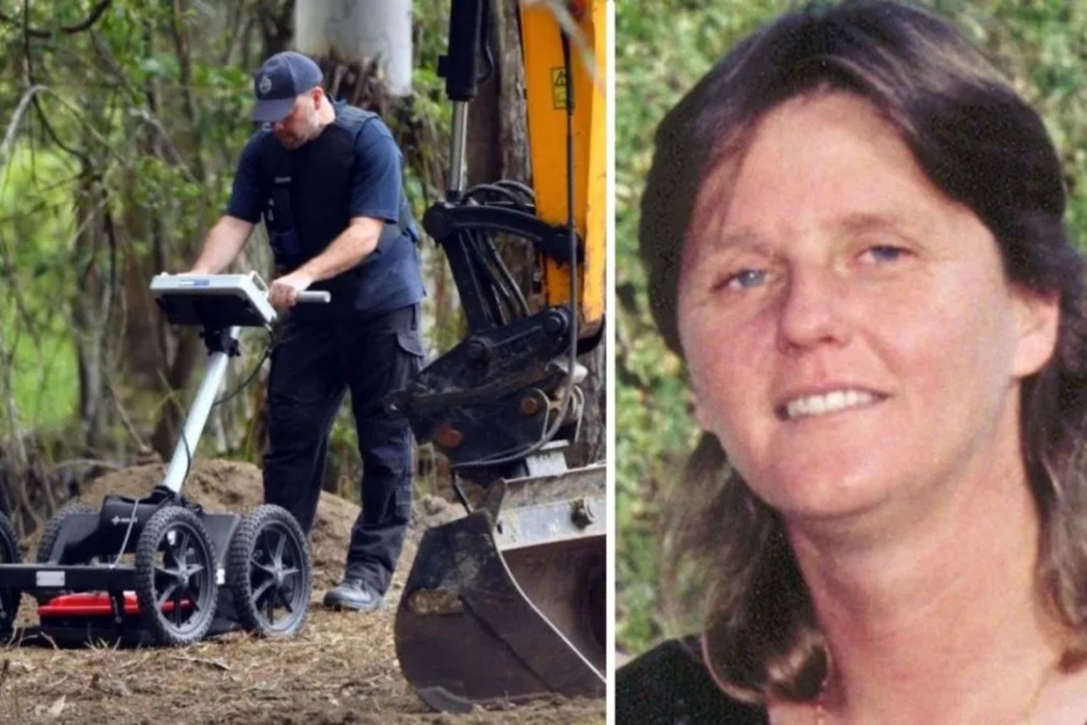 Police found a bone after searching for Susan Goodwin with ground-penetrating radar.
