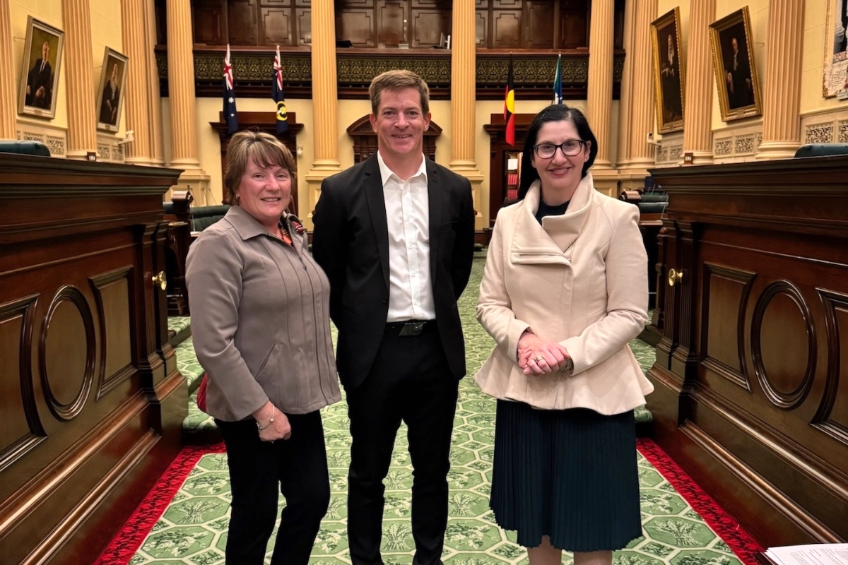 Sylvie Clarke, Damien Derlique and Linda Marchesan
