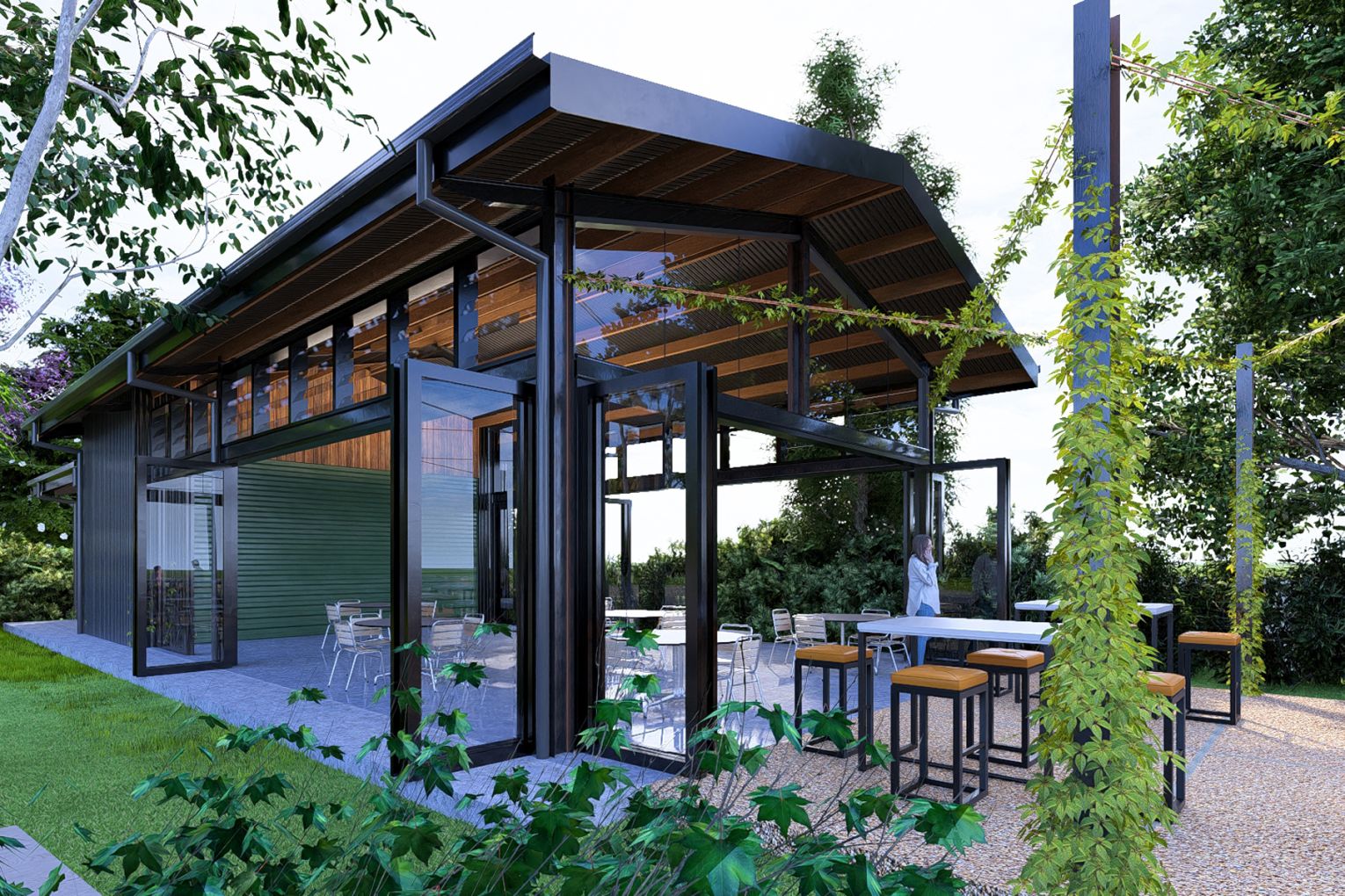 Artist impression of the new farmhouse at Freeman's Organic Farm, image supplied
