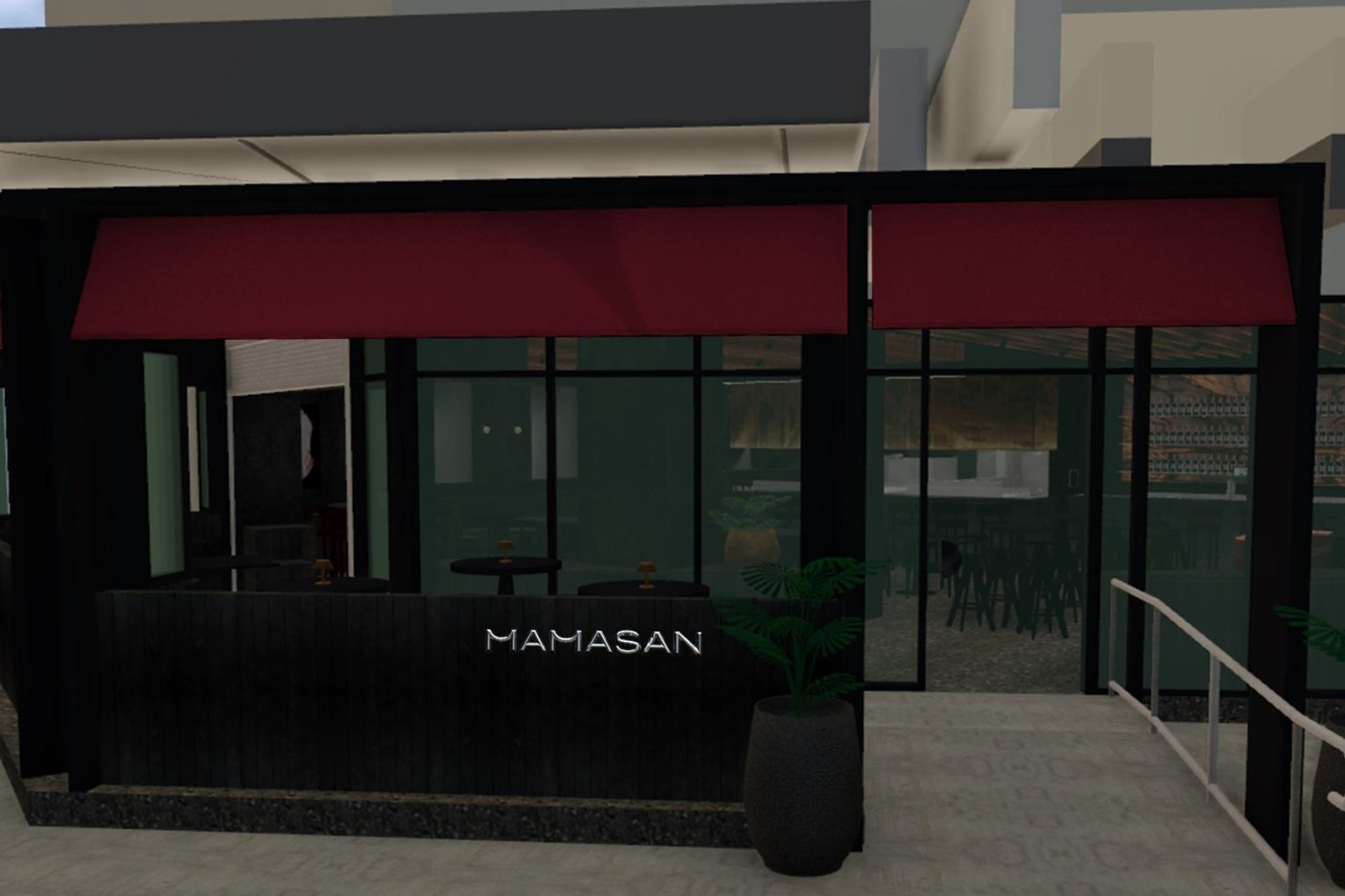 Renders of the new-look Mamasan Broadbeach