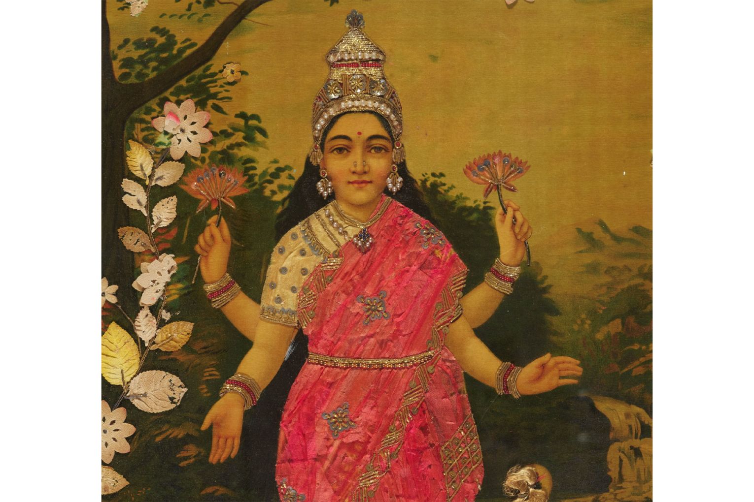 Raja Ravi Varma / India 1848–1906 / Ravi Varma Press / Karla-Lonavla, India / Laxmi 1894, printed c.1910–20. Gallery of Modern Art Foundation / Collection: QAGOMA