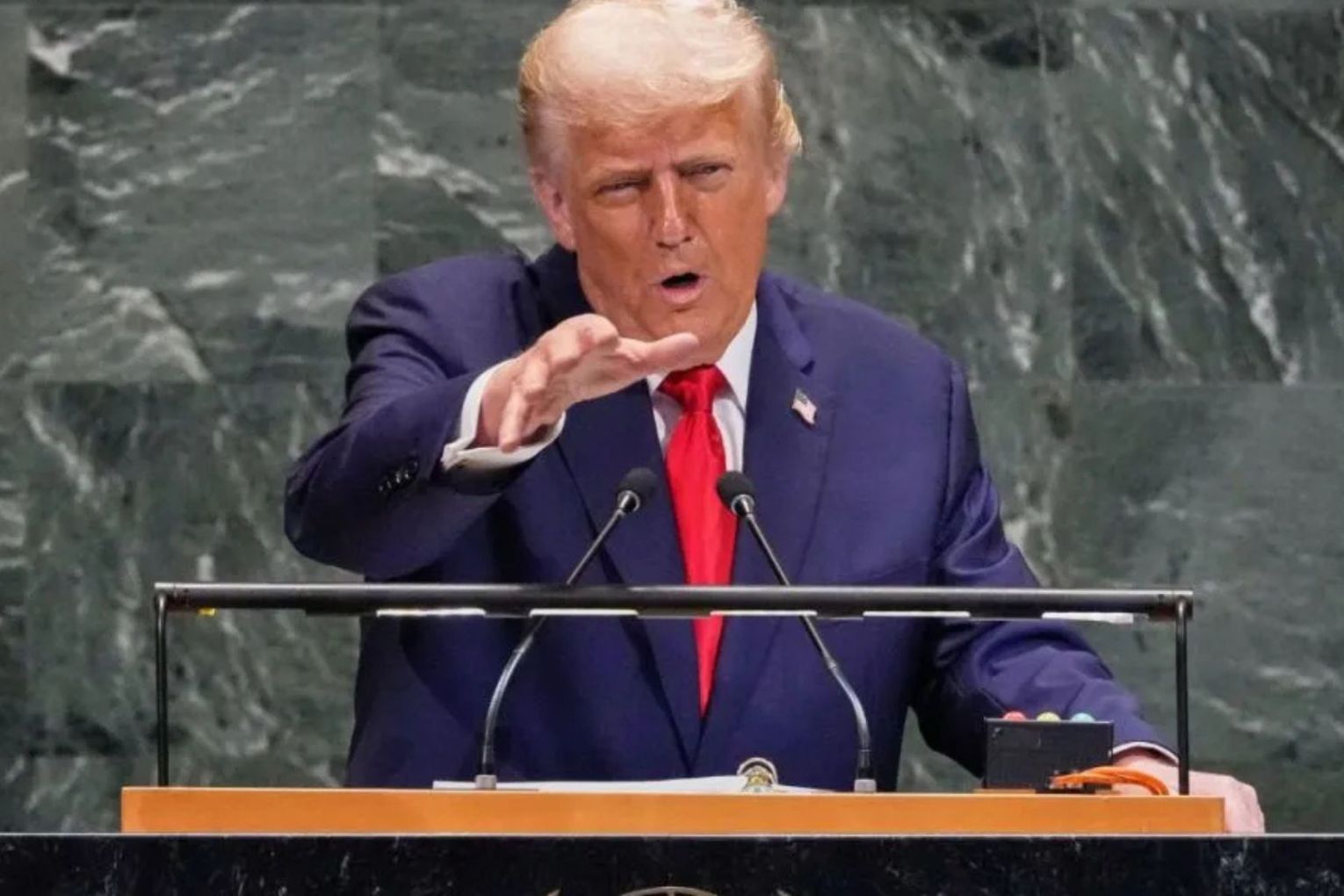 US President Donald Trump told the UN climate change was the "greatest con job".