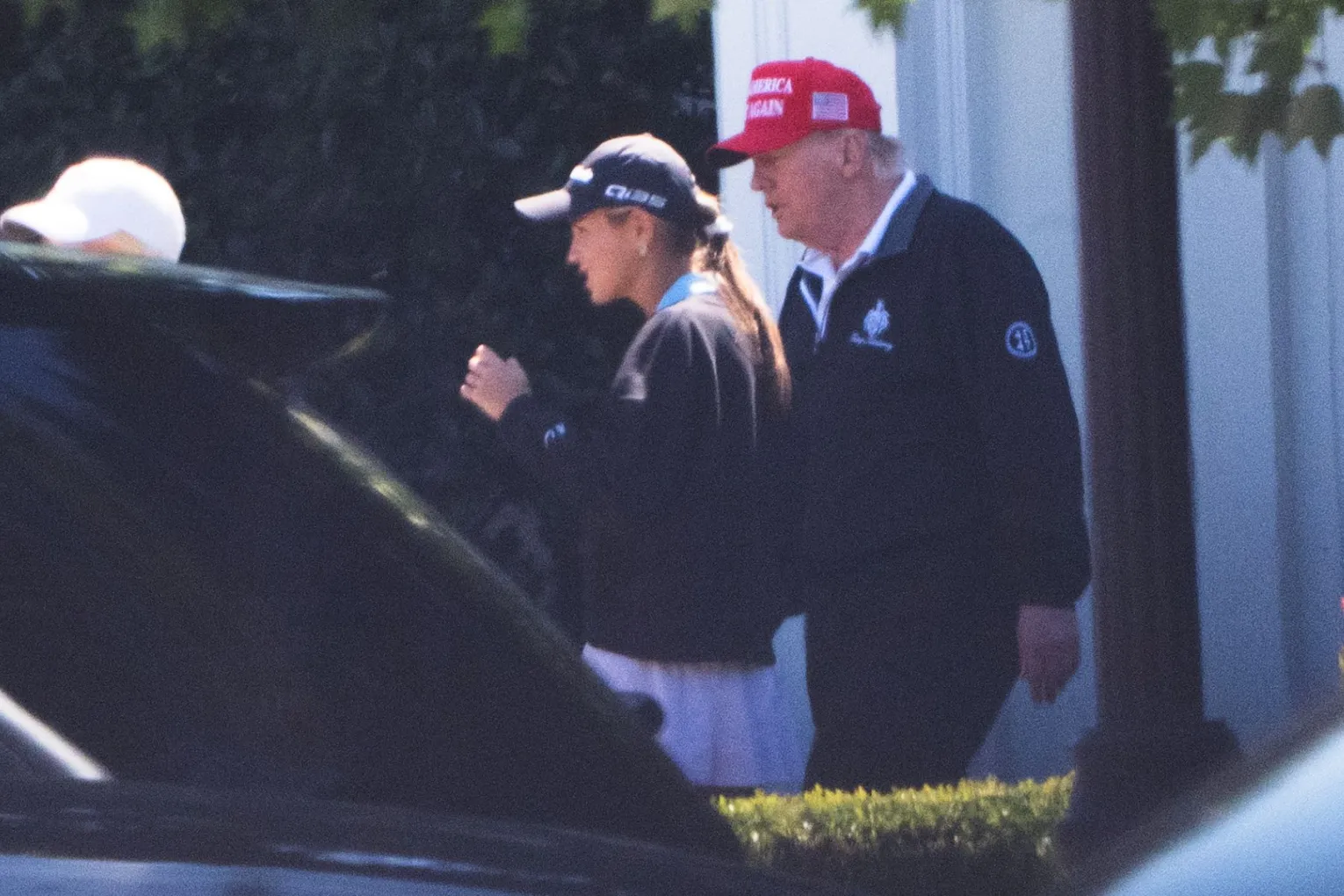 Donald Trump played at the Trump National Golf Club on Saturday, ending rumours he had died. Picture: AP Photo