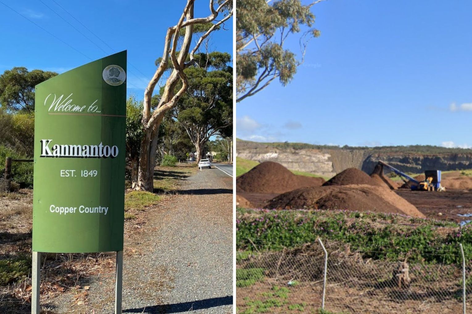 Neutrog, which ranked 92 in the 2024 South Australian Business Index, is under the microscope for how it mitigates the smell of its Mine Road site. Left photo: Mount Barker District Council, Right photo: via Google Street view