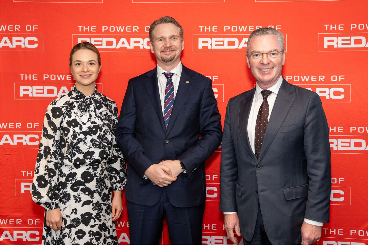 Alexandra Longinidis, Cameron Baker and Christopher Pyne