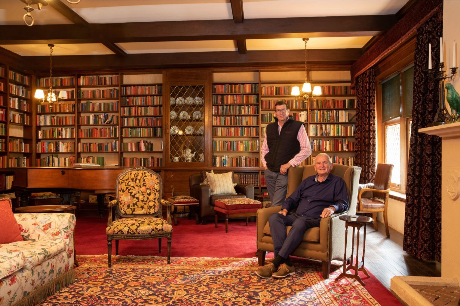 Andrew Morphett and Peter Hayward have put their beautiful Anlaby Sation on the market, more than 20 years after they acquired the sprawling property. Photos: Peter Hoare/SALIFE