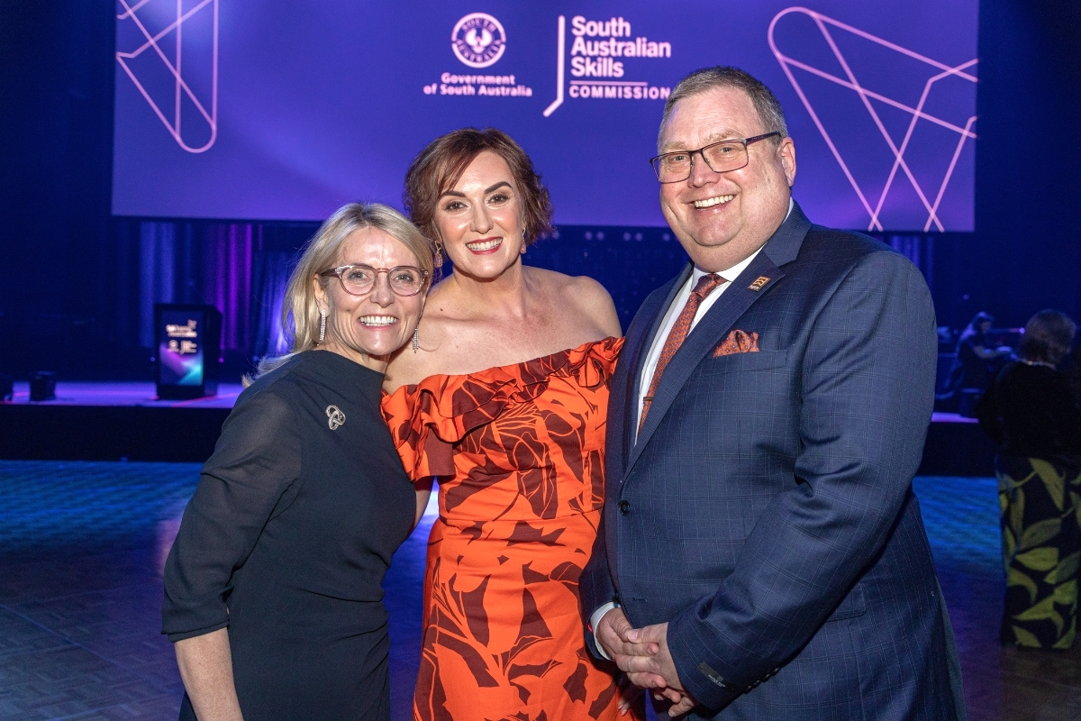 Clare Feszczak, Megan Harris and Brian Rungie