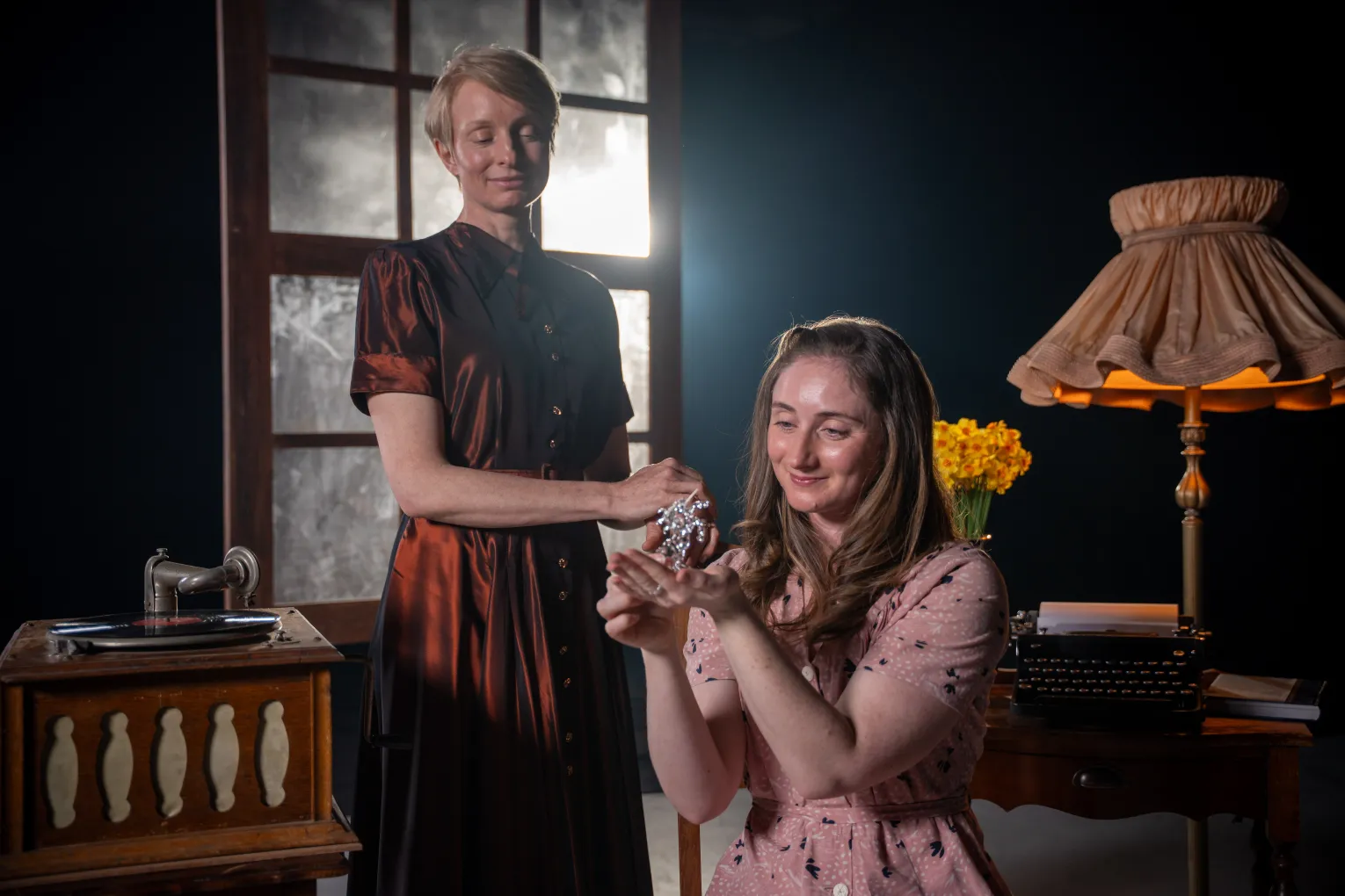 Ksenja Logos and Kathryn 'Kitty' Adams star in The Glass Menagerie. Photo: Matt Byrne / Supplied