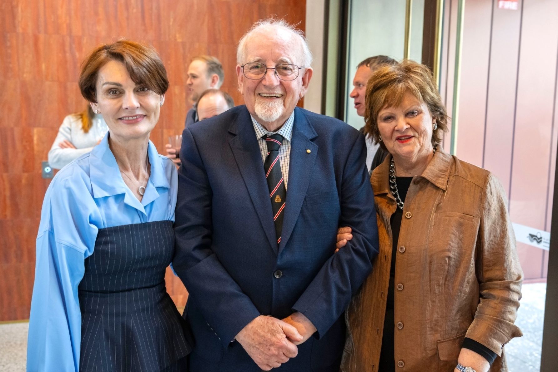 Adriana Christopoulos, John Trainer OAM and Rosemary Trainer