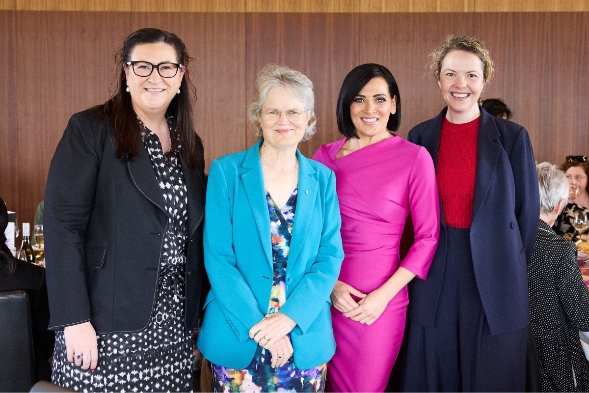 Natasha Hemmerling, Governor Frances Adamson AC, Rosanna Mangiarelli and Nadia Clancy