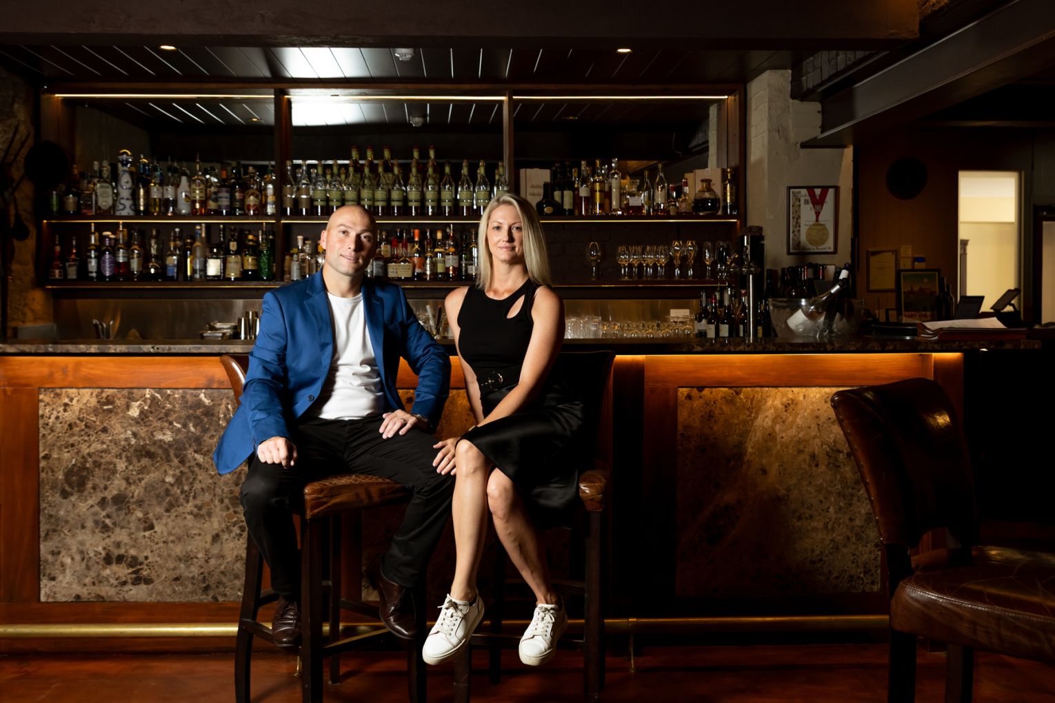 Romain and Kat Maunier at La Cache à Vín in Spring Hill | Credit: James Frostick