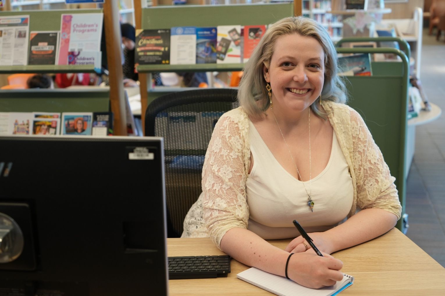 City of Salisbury library social worker Lizzie Flaherty.