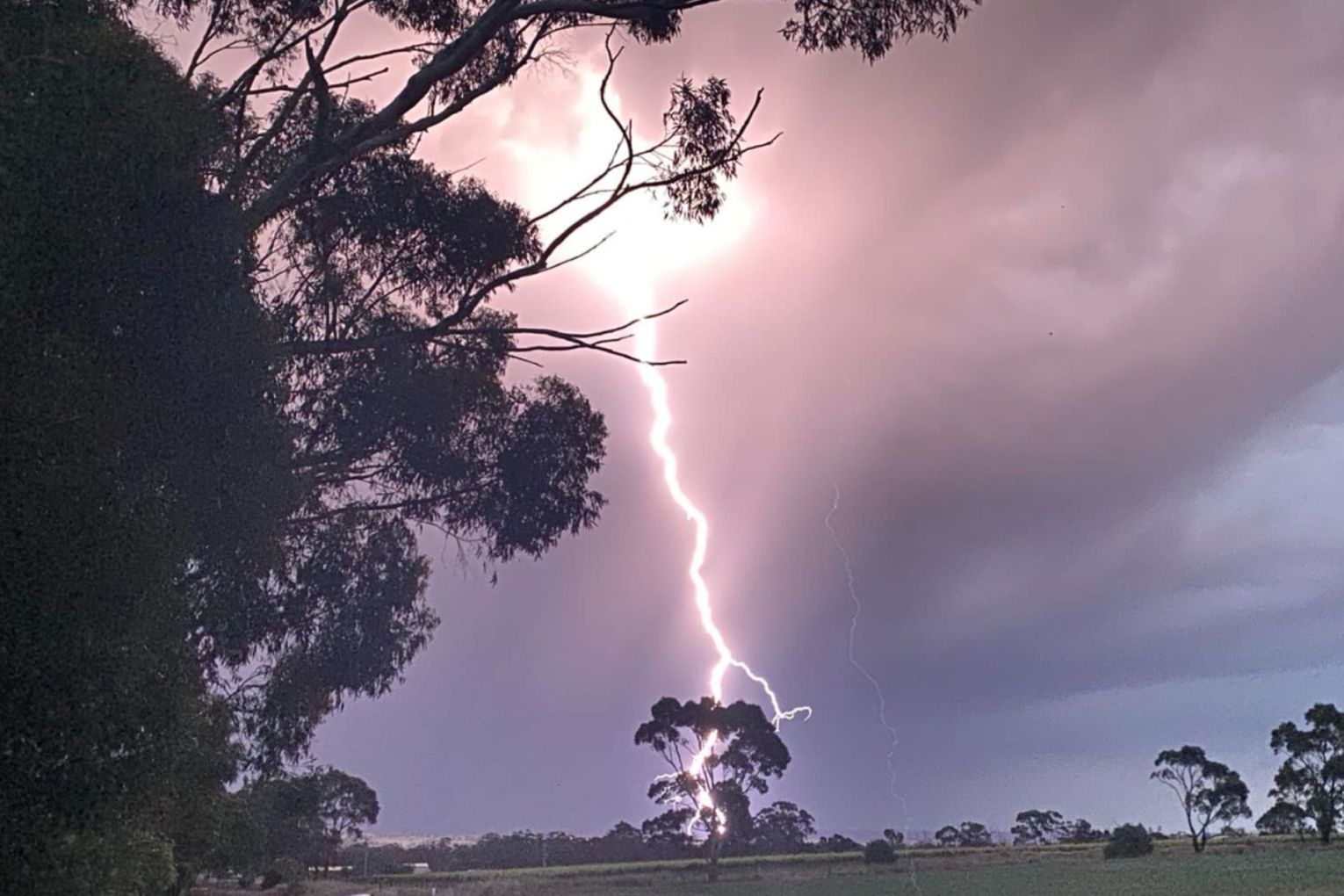 A 21-year-old woman has died after she was struck by lightning.