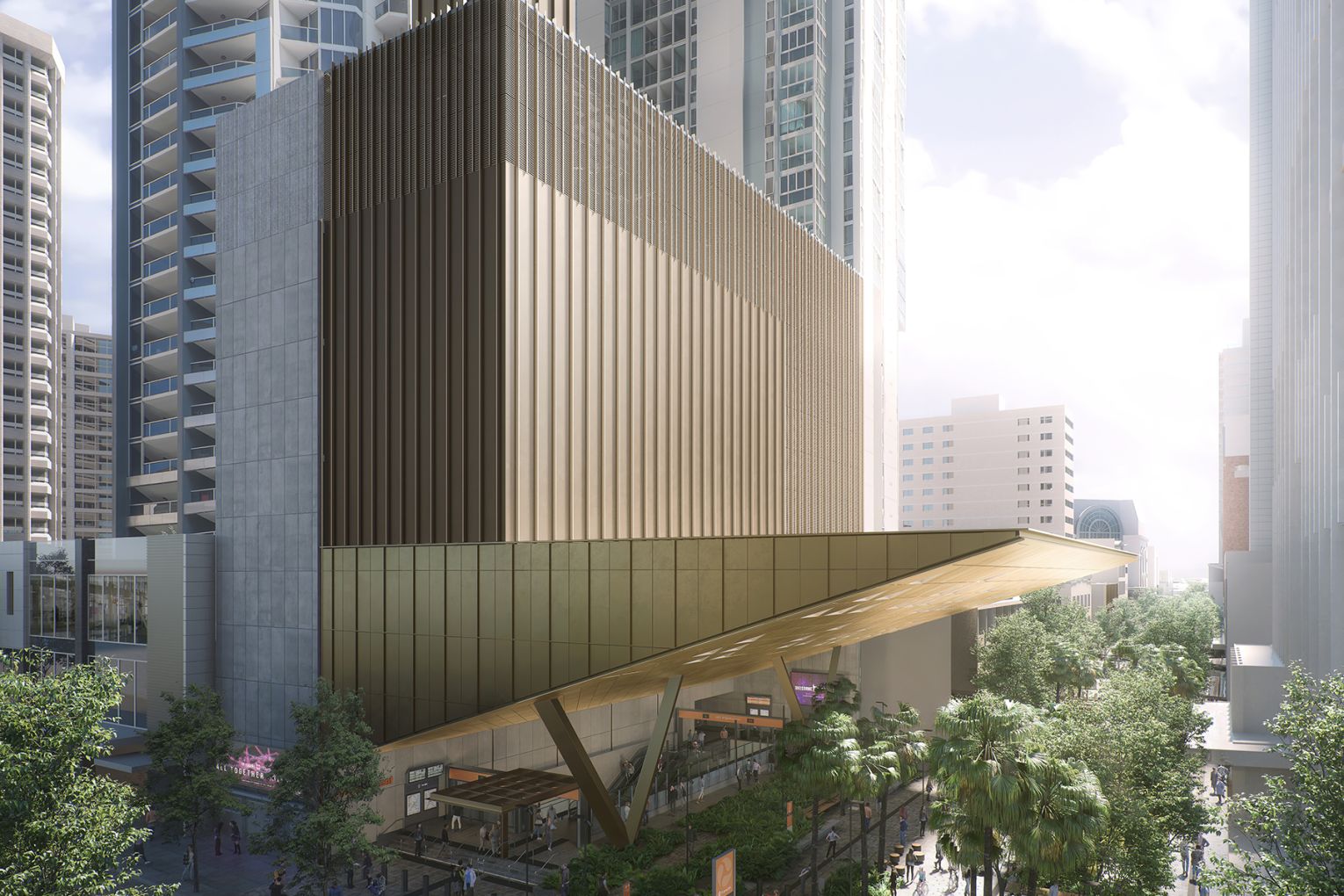 Albert Street Station and plaza renders