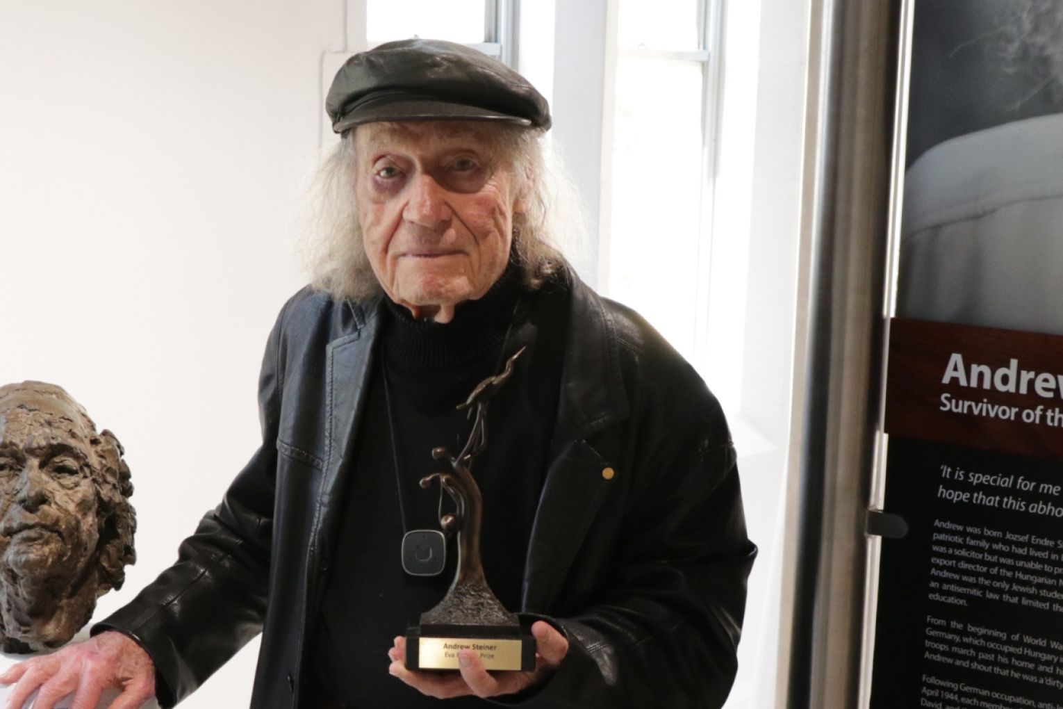 Holocaust survivor Andrew Steiner OAM, who lives in Adelaide with his family, was awarded the inaugural Éva Fahidi Award. Photo: Charlie Gilchrist/InDaily