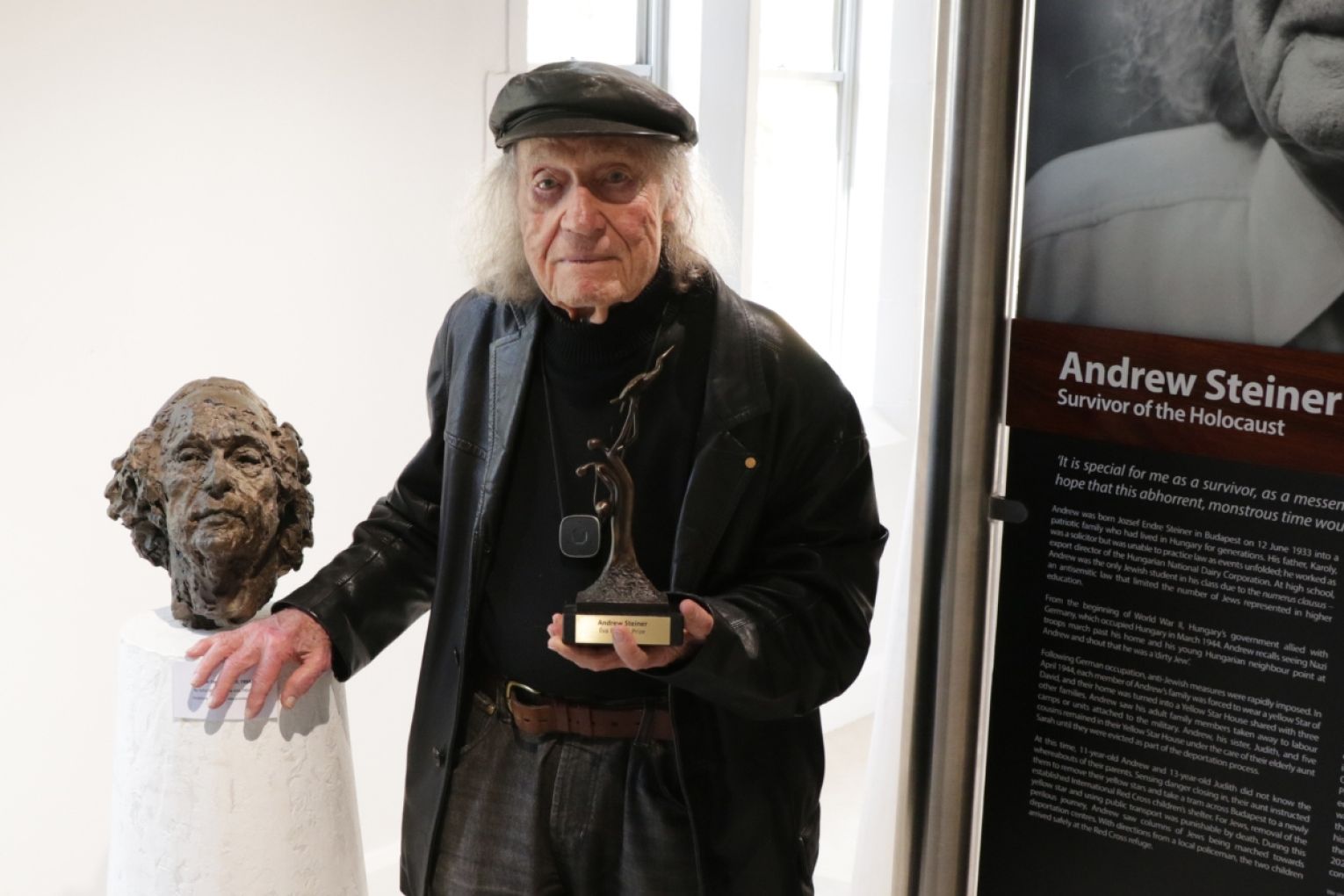 Holocaust survivor Andrew Steiner OAM, who lives in Adelaide with his family, was awarded the inaugural Éva Fahidi Award. Photo: Charlie Gilchrist/InDaily