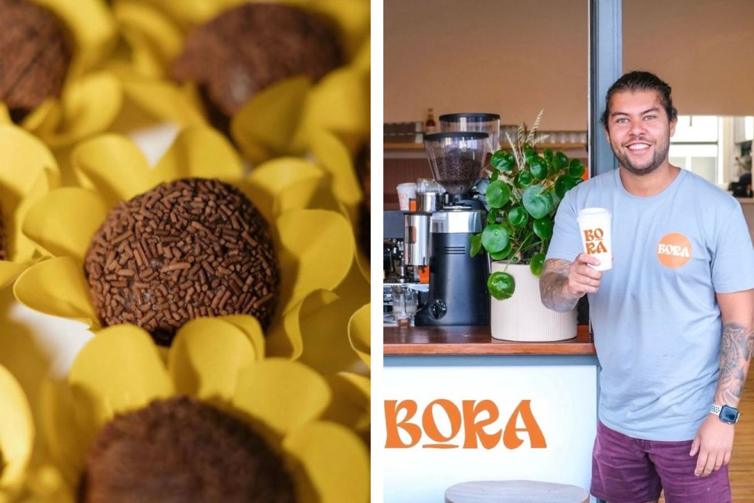 A new festival showcases traditional desserts like brigadeiro (left) and spotlights local Brazilian-run businesses like Bora (right: David William) Pictures: supplied. 
