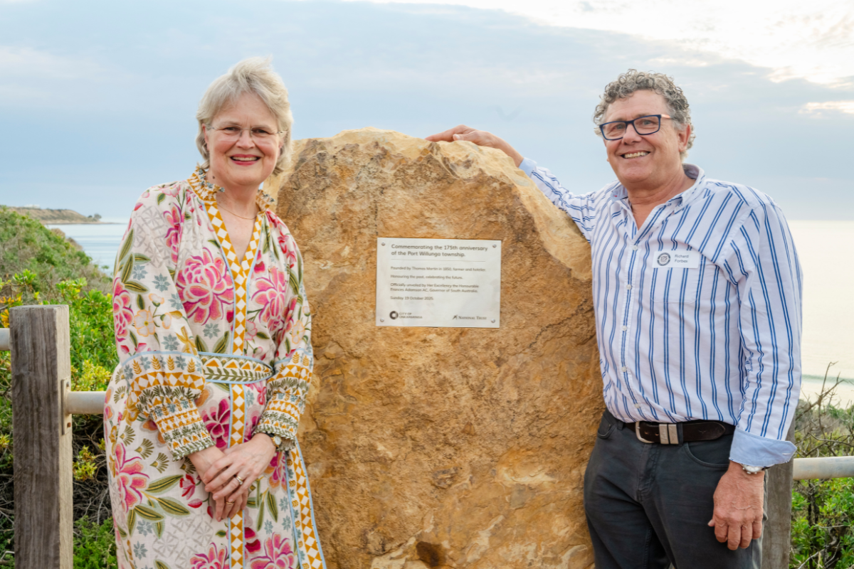 Governor Frances Adamson and Richard Forbes