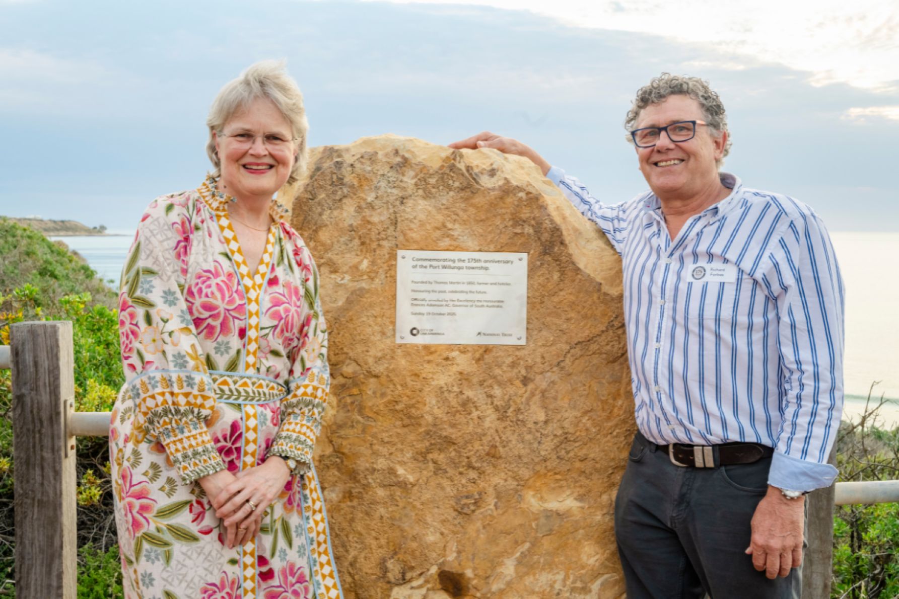 Governor Frances Adamson and Richard Forbes