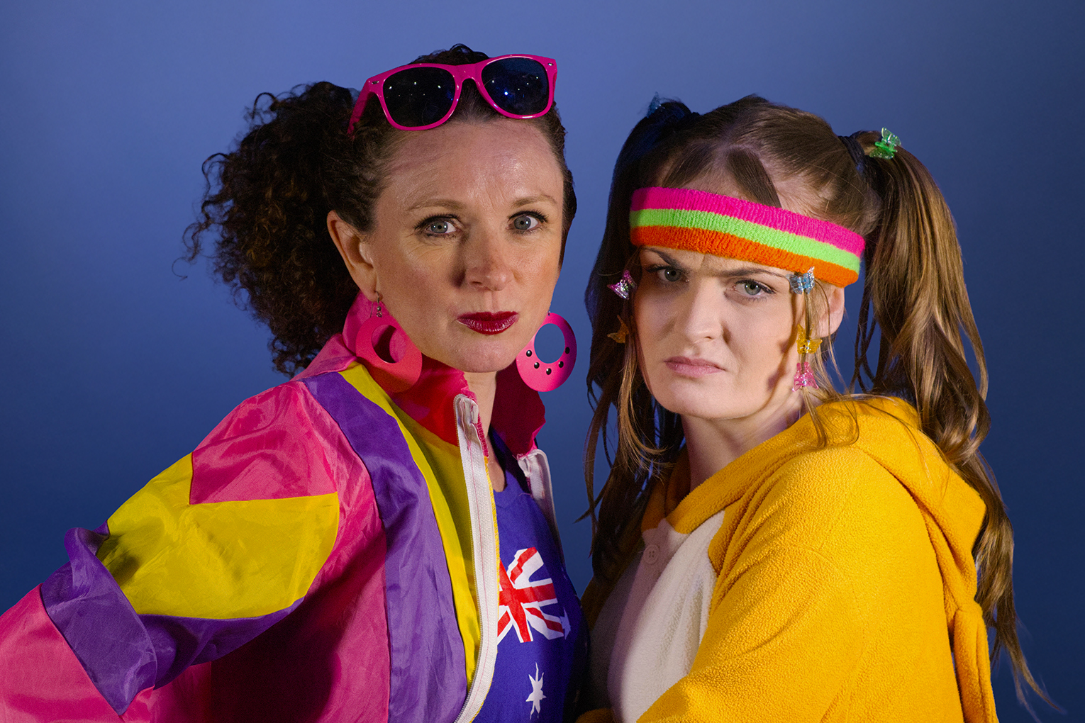 Meryn Cooper as Mum and Amelia Slatter as eight-year-old Tracy Baxter in 8 More Years, playing PIP Theatre in December. Photo: Kris Anderson