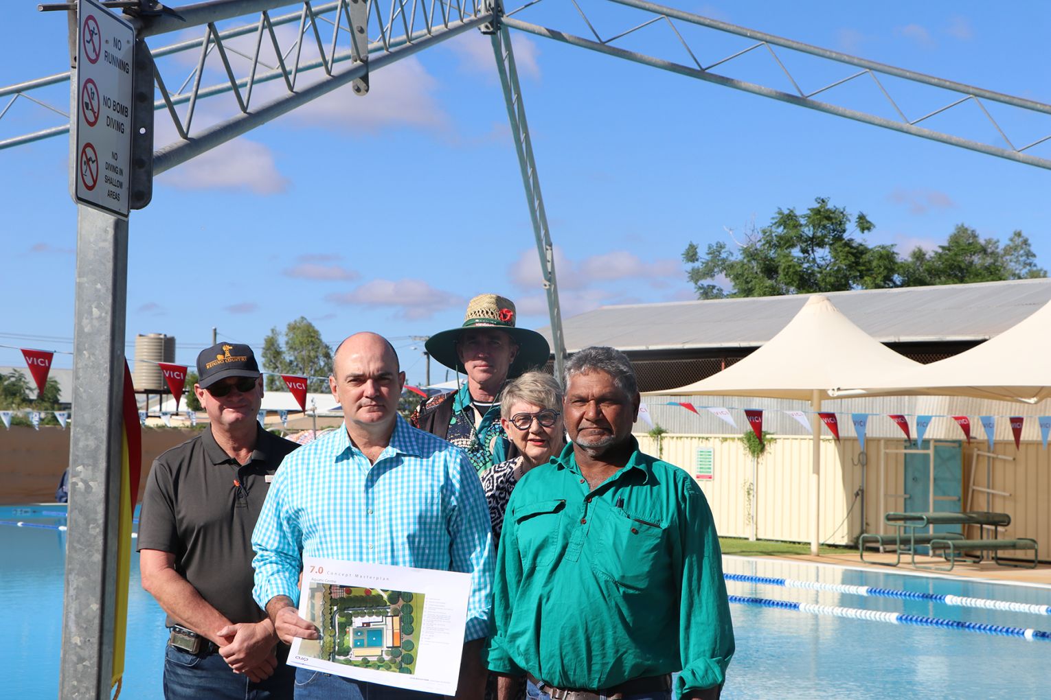 Cr Tony Lander, Cr Milan Milosevic, Mayor Ben Hall, Cr Lyn Barnes, Cr Roger Volz