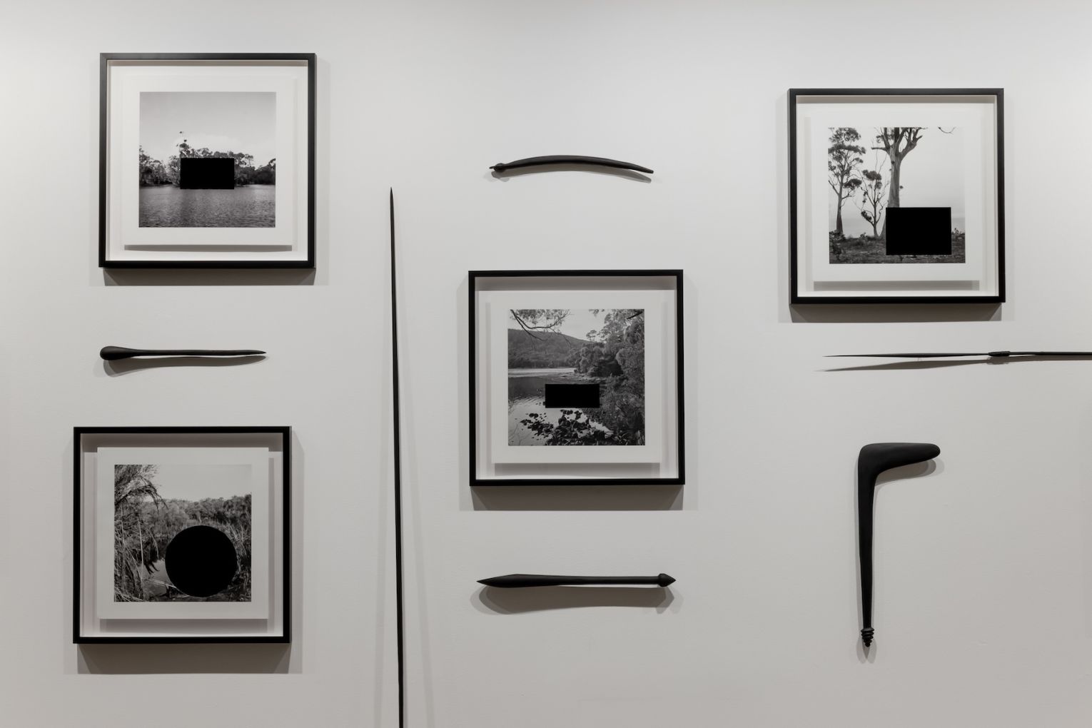 Installation view: James Tylor: Turrangka…in the shadows, UNSW Galleries, Sydney 2023; photo: Jacquie Manning