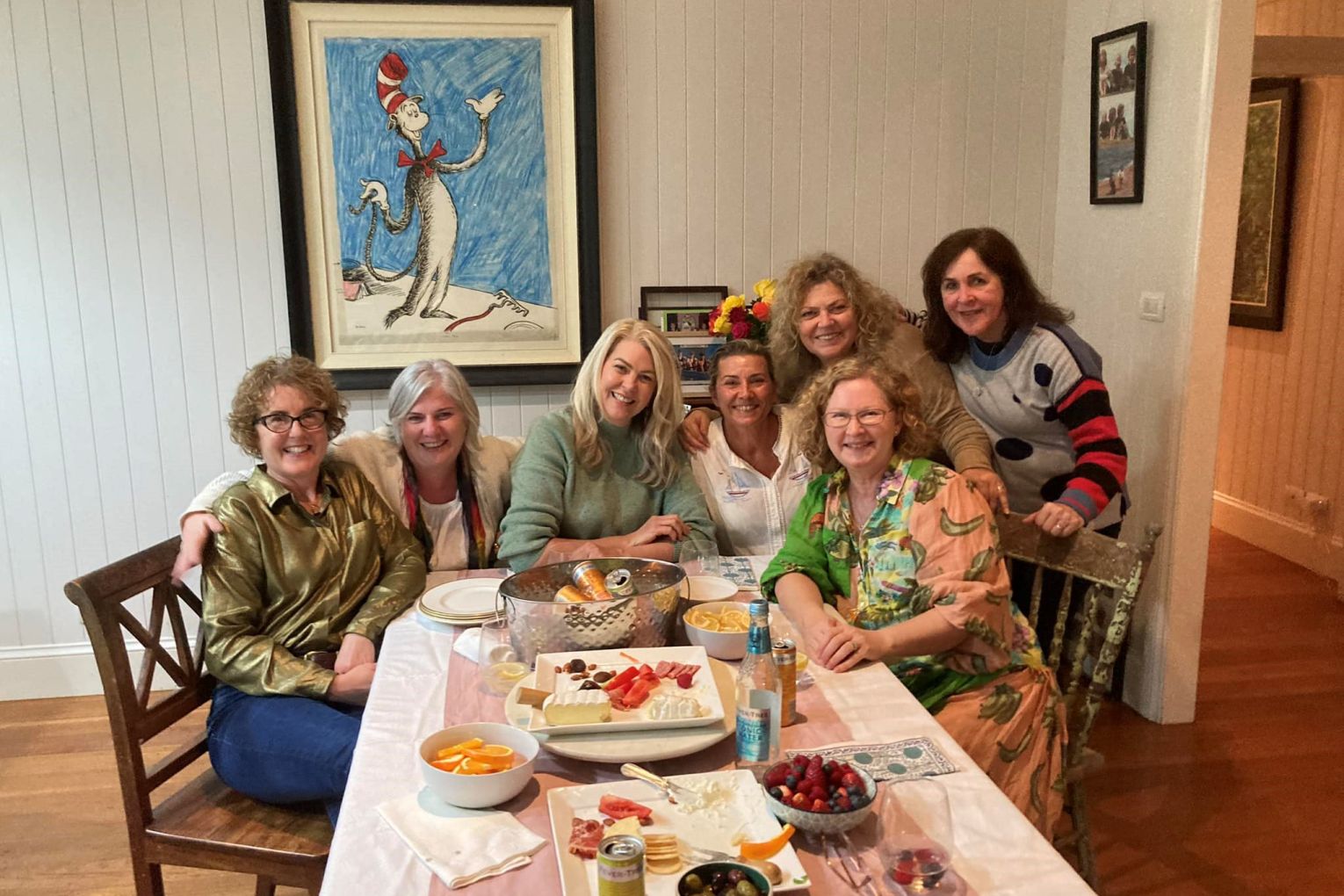 Seven-eighths of Vicki Englund's successful book club - (from left) Vanessa Hammonds, Stephanie Dirou, Melissa Murchison, Belinda Siddle, Jane
Weston, with Julie Thistlethwaite and Vicki Englund standing.