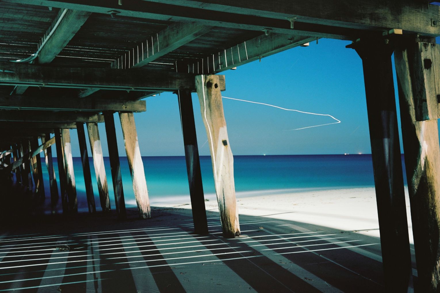 aeroplane over jetty
