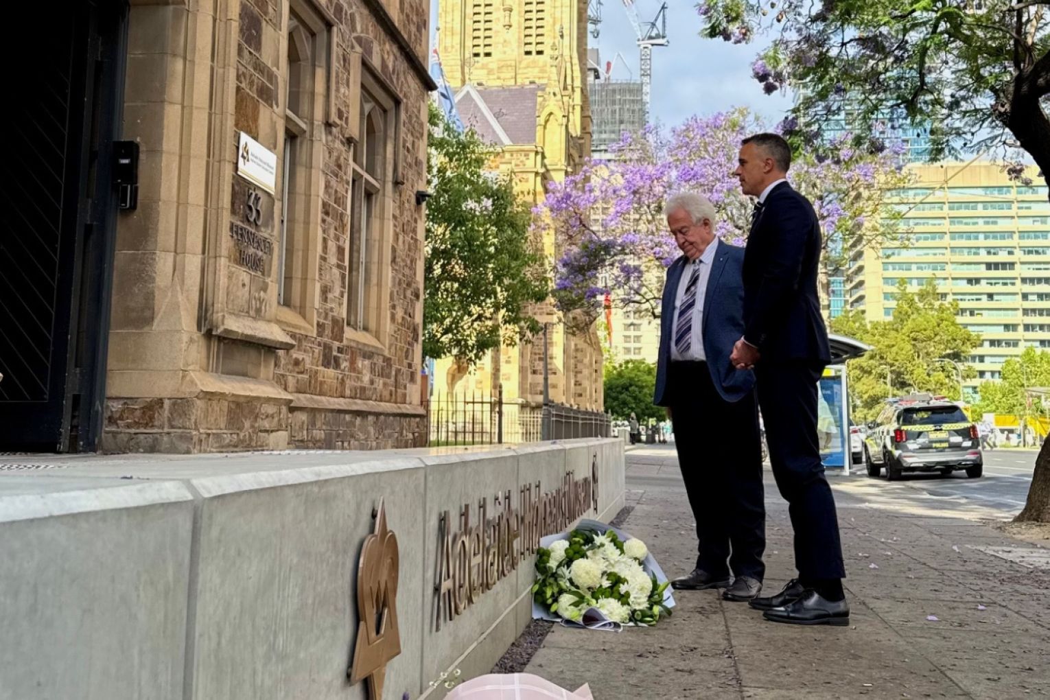 Premier Peter Malinauskas attended the Adelaide Holocaust Museum on Monday morning. Picture: supplied