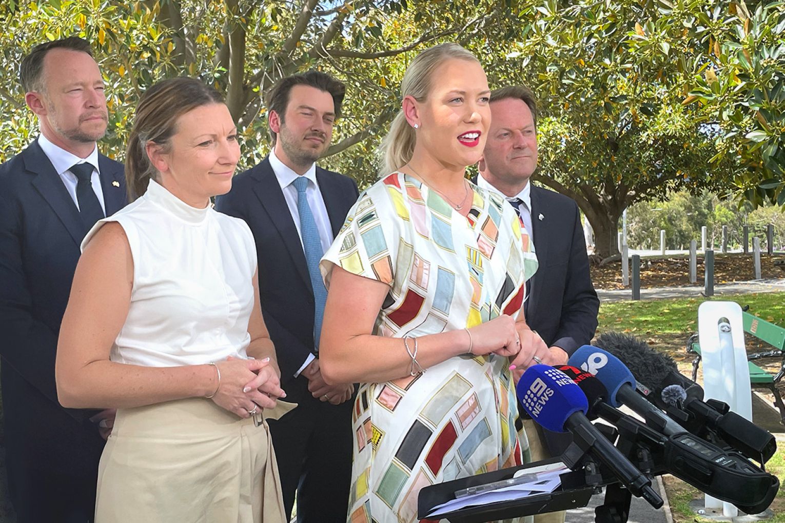 New Liberal Leader Ashton Hurn announces her new-look leadership team. Picture: Helen Karakulak