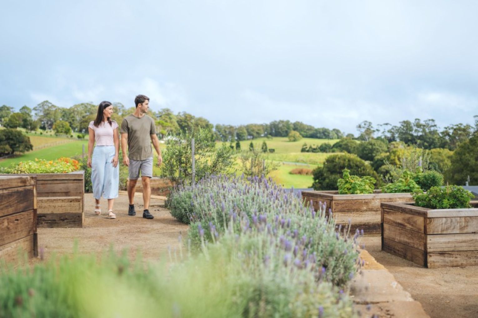 The kitchen garden at Beechmont Estate.