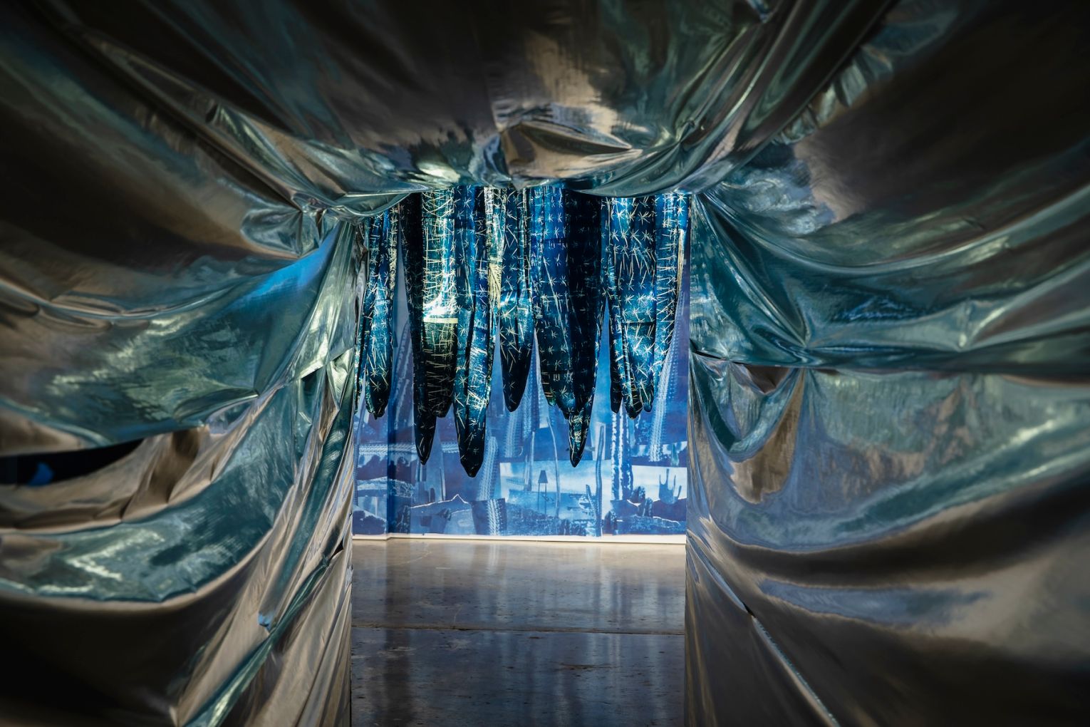 Cassie Thring and Nicholas Hanisch's 2019 exhibition 'GOOD NEWS FROM OUTER SPACE'. Photo: Rosina Possingham / Supplied