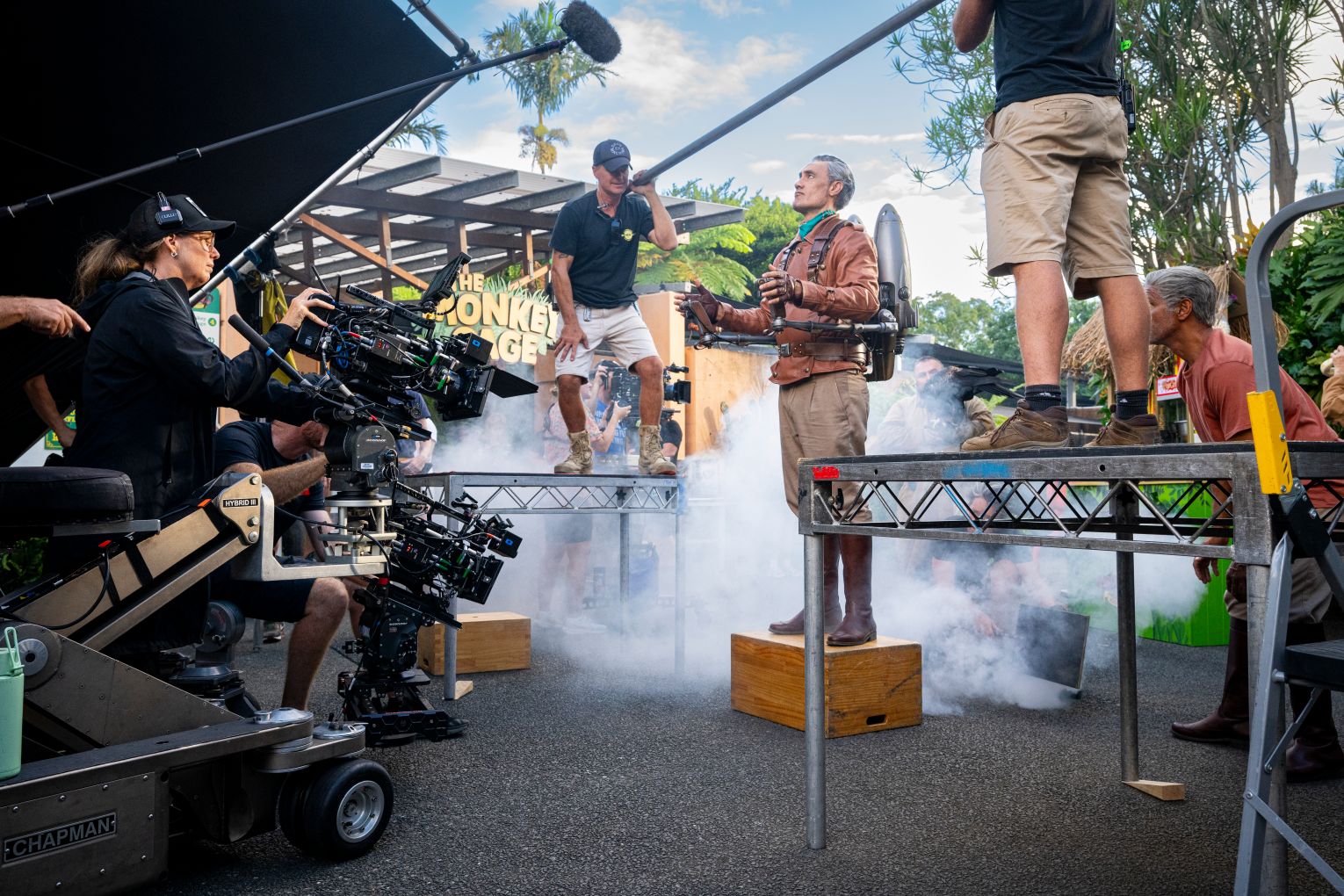 Taika Waititi filming FING! in Queensland. Photo: Courtesy Story Bridge Films and King Bert Productions.