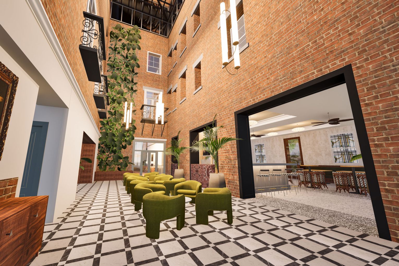 Renders of Hotel Terminus' interior spaces | Credit: images supplied